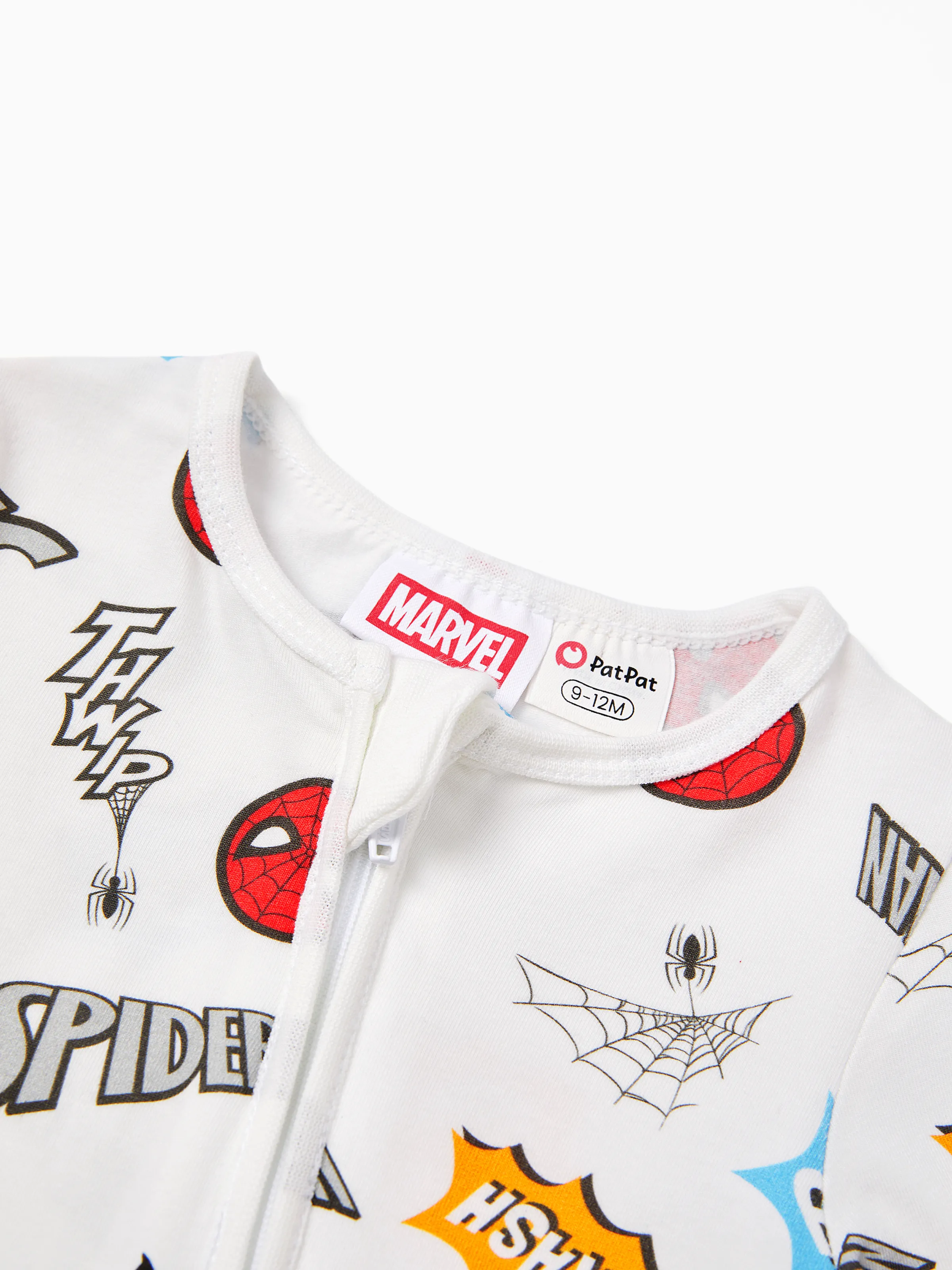 Marvel Baby Boy Spider-Man Graphic Childlike Organic Cotton Longsleeves Jumpsuit White - Image 4