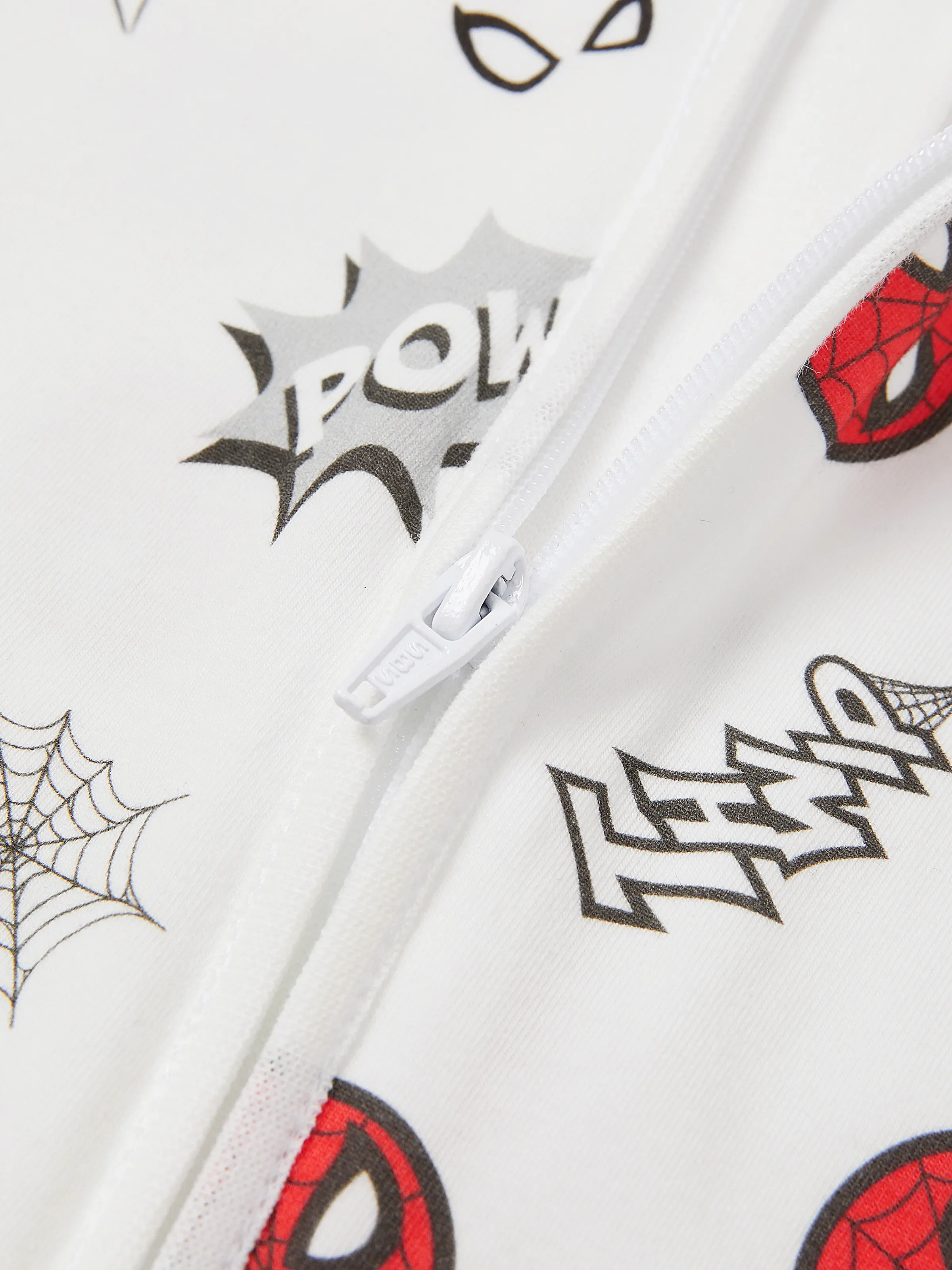 Marvel Baby Boy Spider-Man Graphic Childlike Organic Cotton Longsleeves Jumpsuit White - Image 5