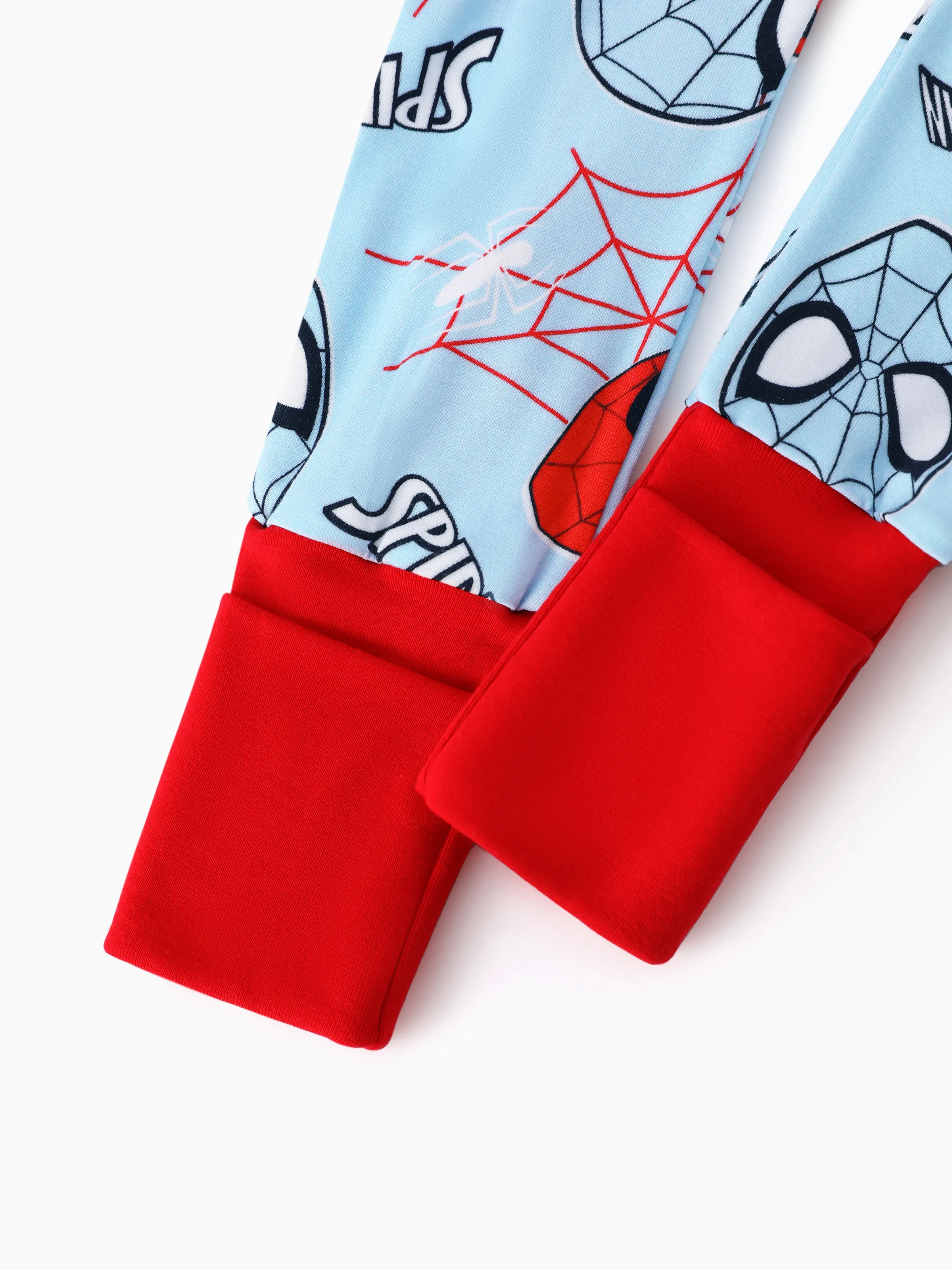 Marvel Bamboo Baby Boy/Girl Spider-Man 2-Way Zip Onesies Anti Slip Long-sleeve Footie Blue - Image 8