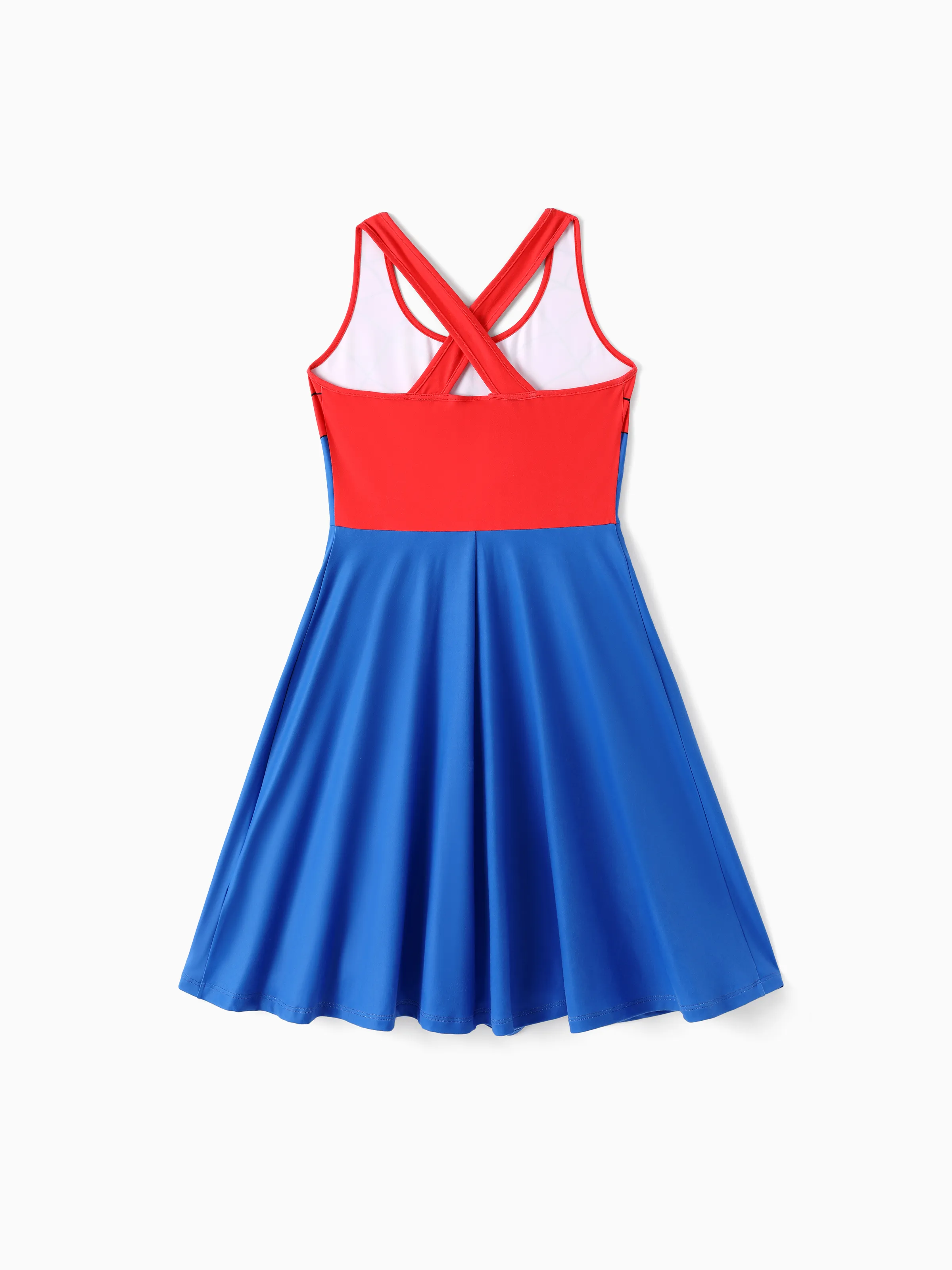 Marvel Family Matching Outfit Spider-Man Cosplay Costume Top/Sleeveless Dress Set Multi-color - Image 4