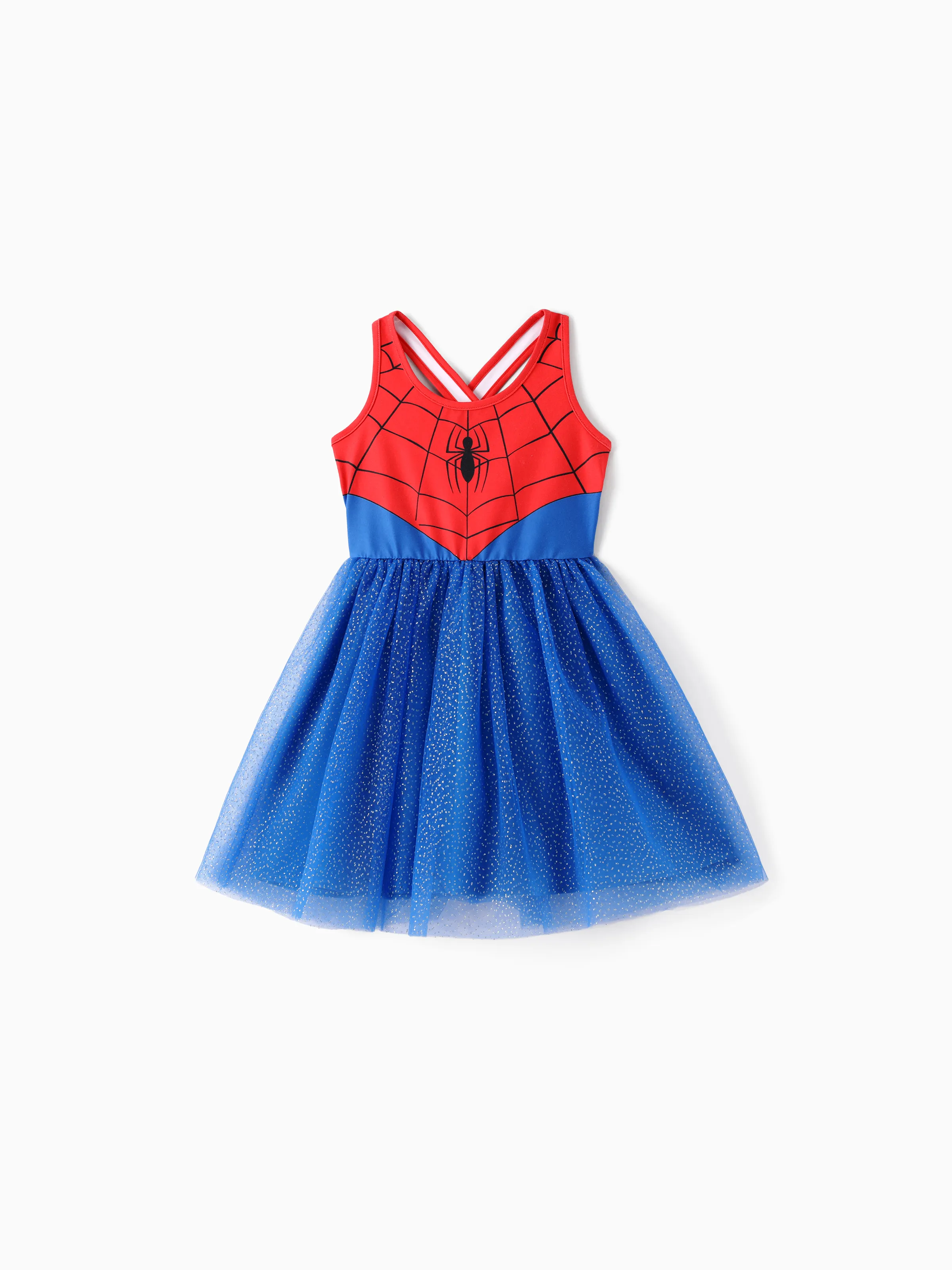 Marvel Family Matching Outfit Spider-Man Cosplay Costume Top/Sleeveless Dress Set Multi-color - Image 6