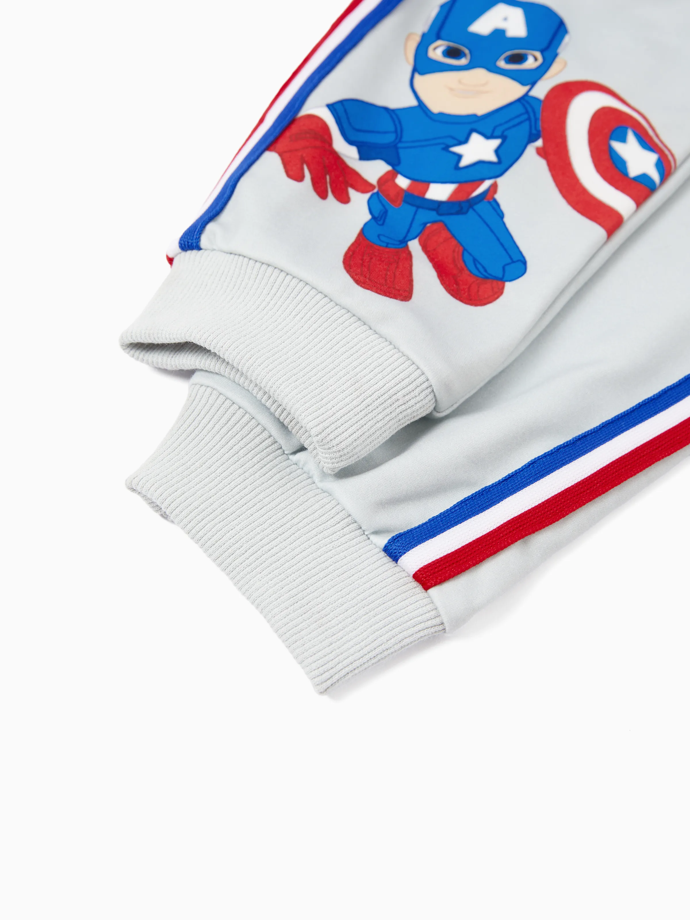 Marvel Toddler Boy 2pcs Captain America Childlike Longsleeves Hoodie and Sweatpants Set Grey - Image 11
