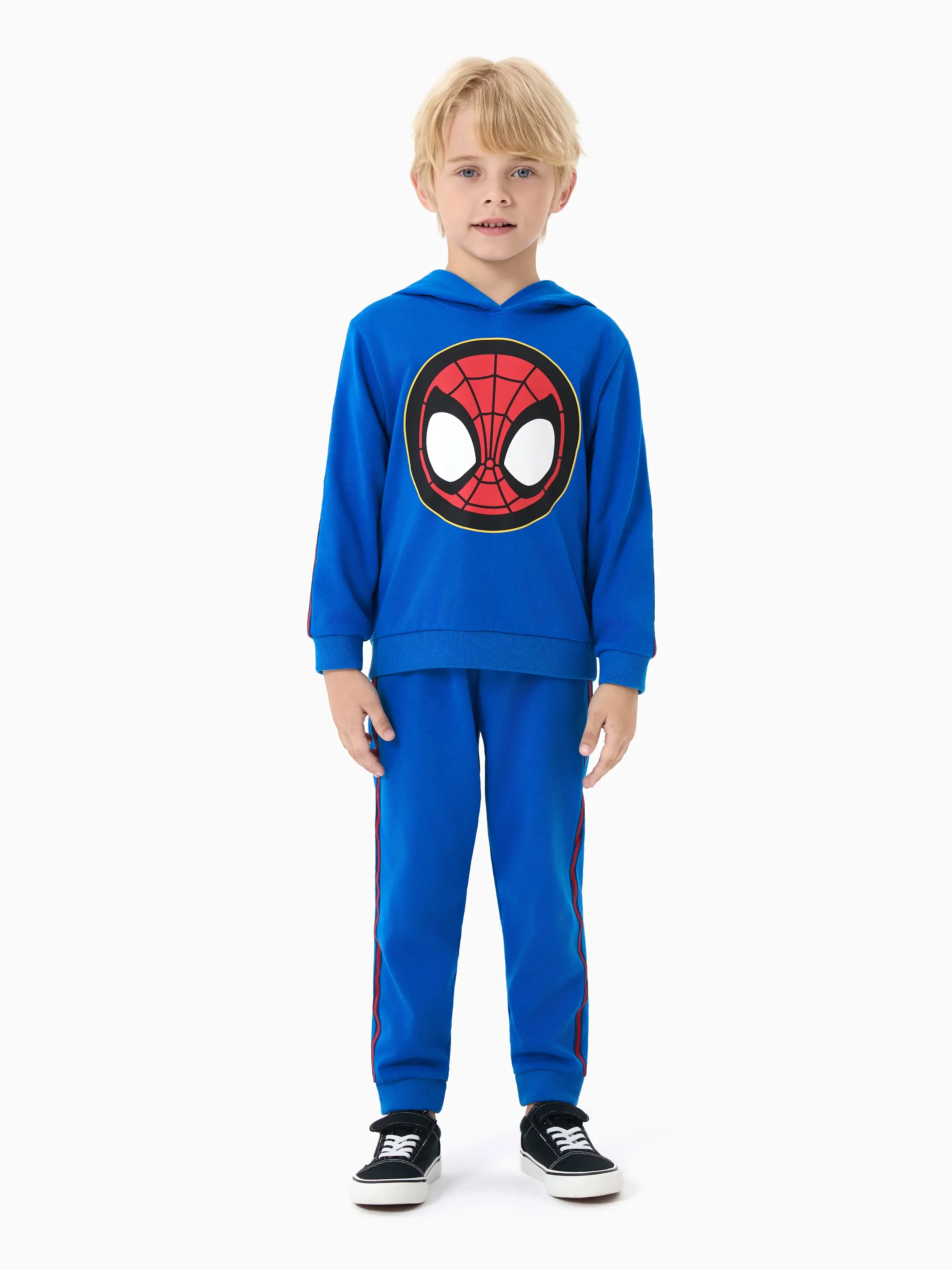 Marvel Toddler Boy 2pcs Spider-Man Childlike Longsleeves Hoodie and Sweatpants Set Blue - Image 3