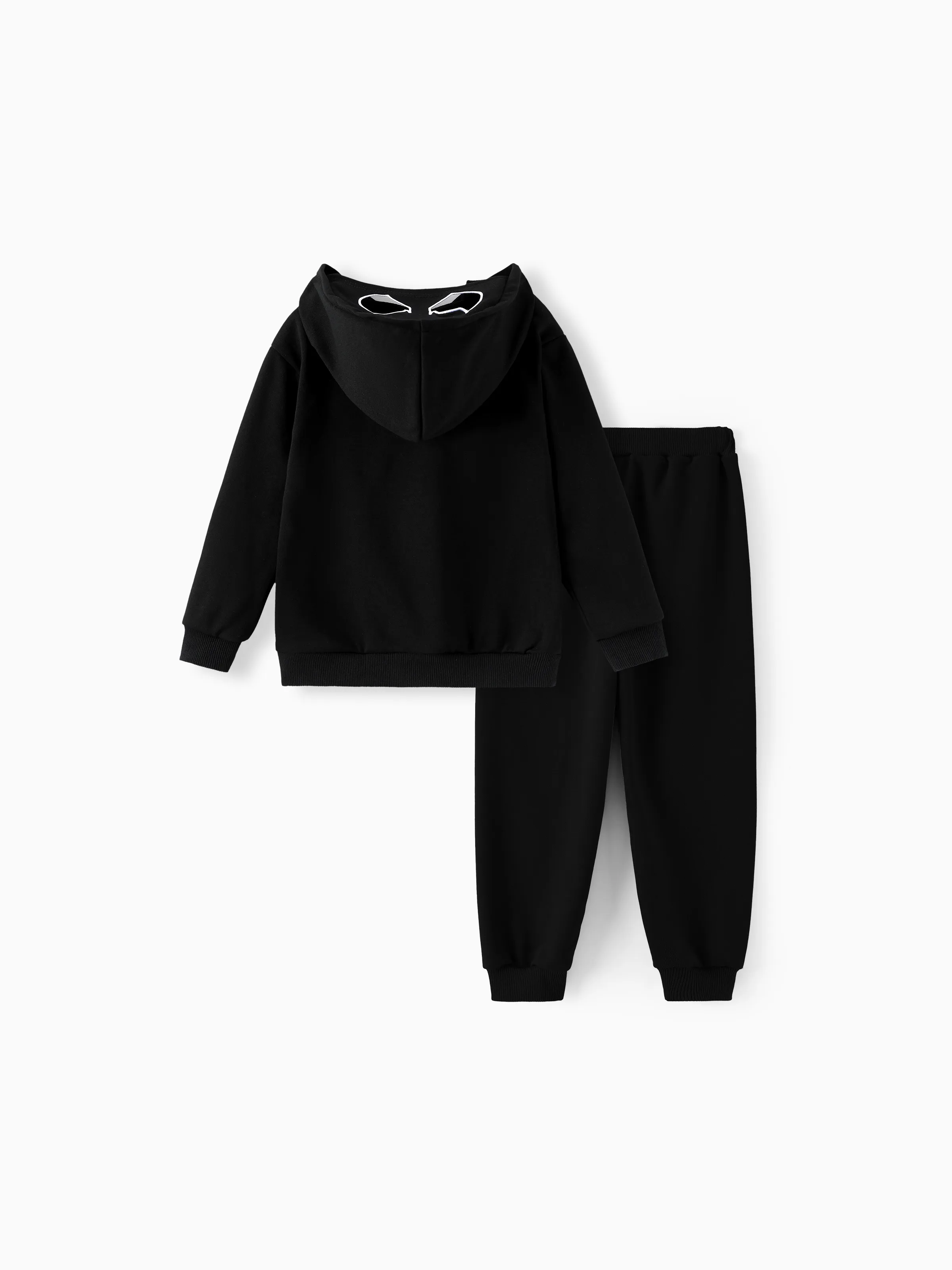 Marvel Toddler/ Kid Boy 2pcs Venom Costume Sweatshirt and Pants Set with Built-in Mask Black - Image 3