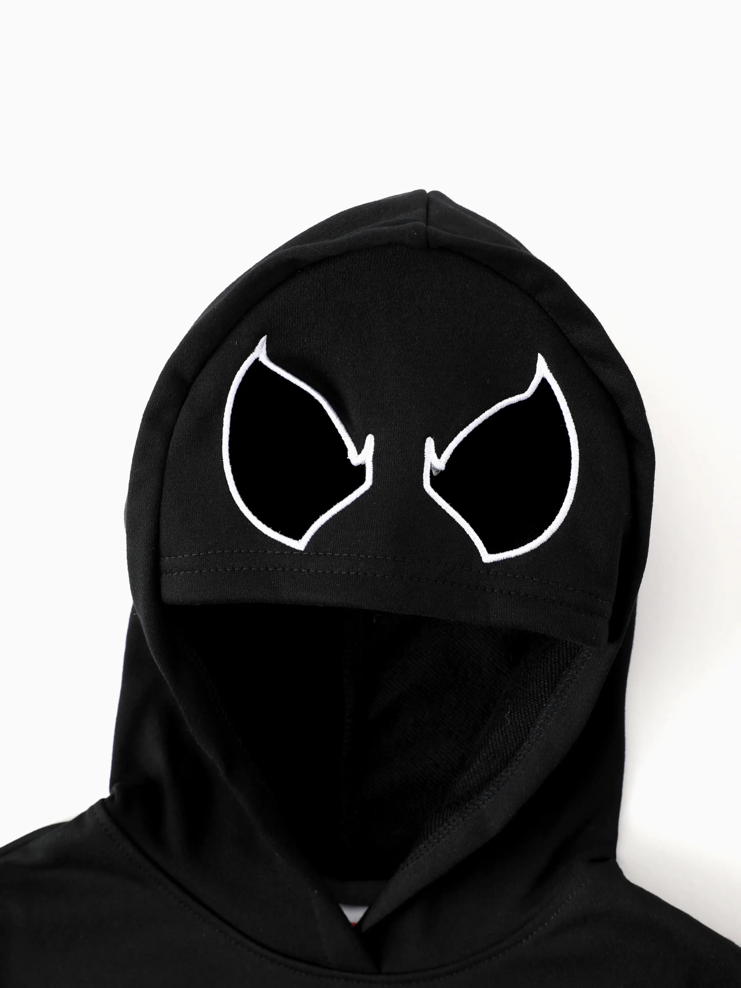 Marvel Toddler/ Kid Boy 2pcs Venom Costume Sweatshirt and Pants Set with Built-in Mask Black - Image 6