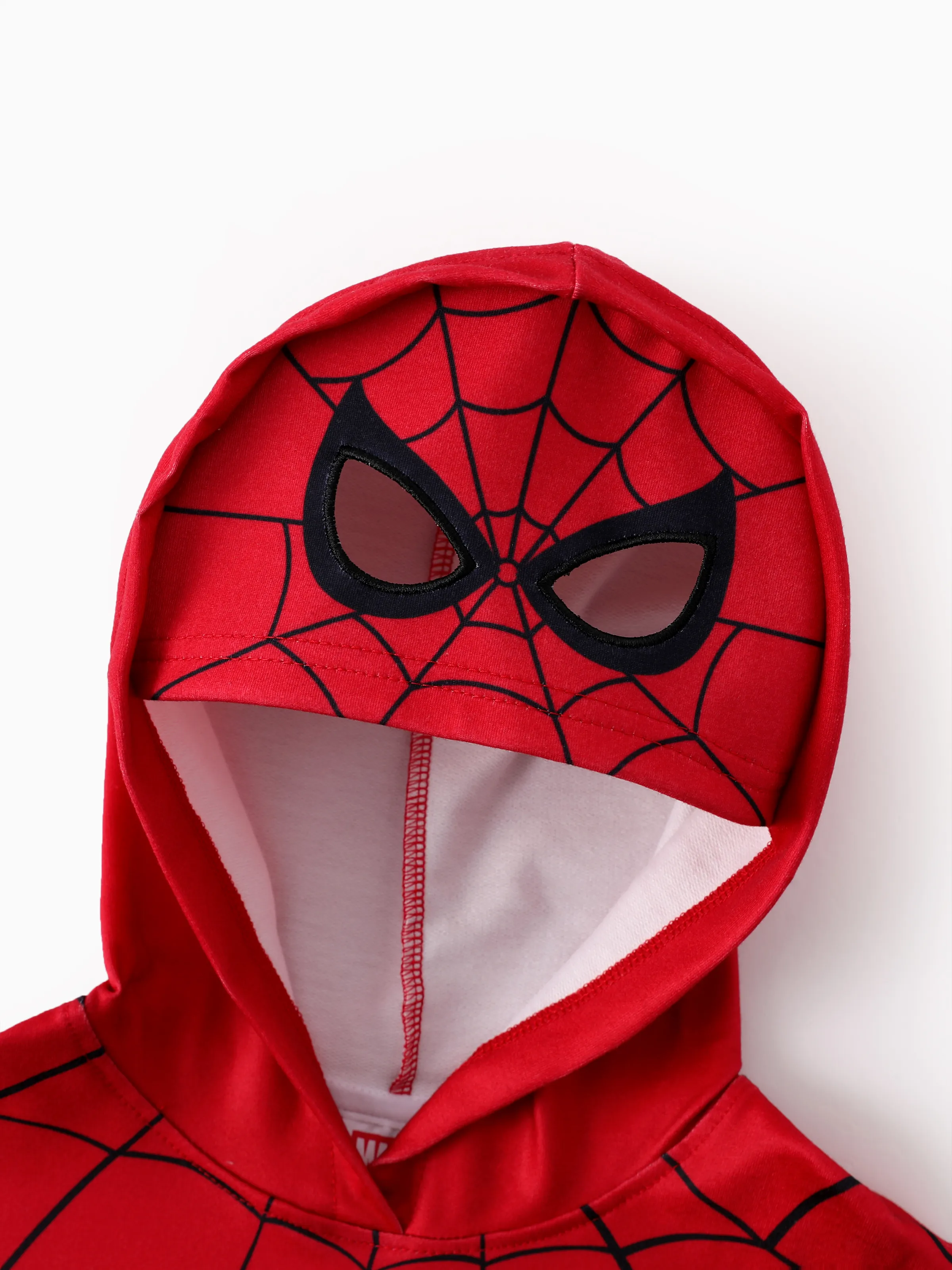 Marvel Toddler/ Kid Boy 2pcs Spider-Man Costume Sweatshirt and Pants Set with Built-in Mask Blue - Image 7