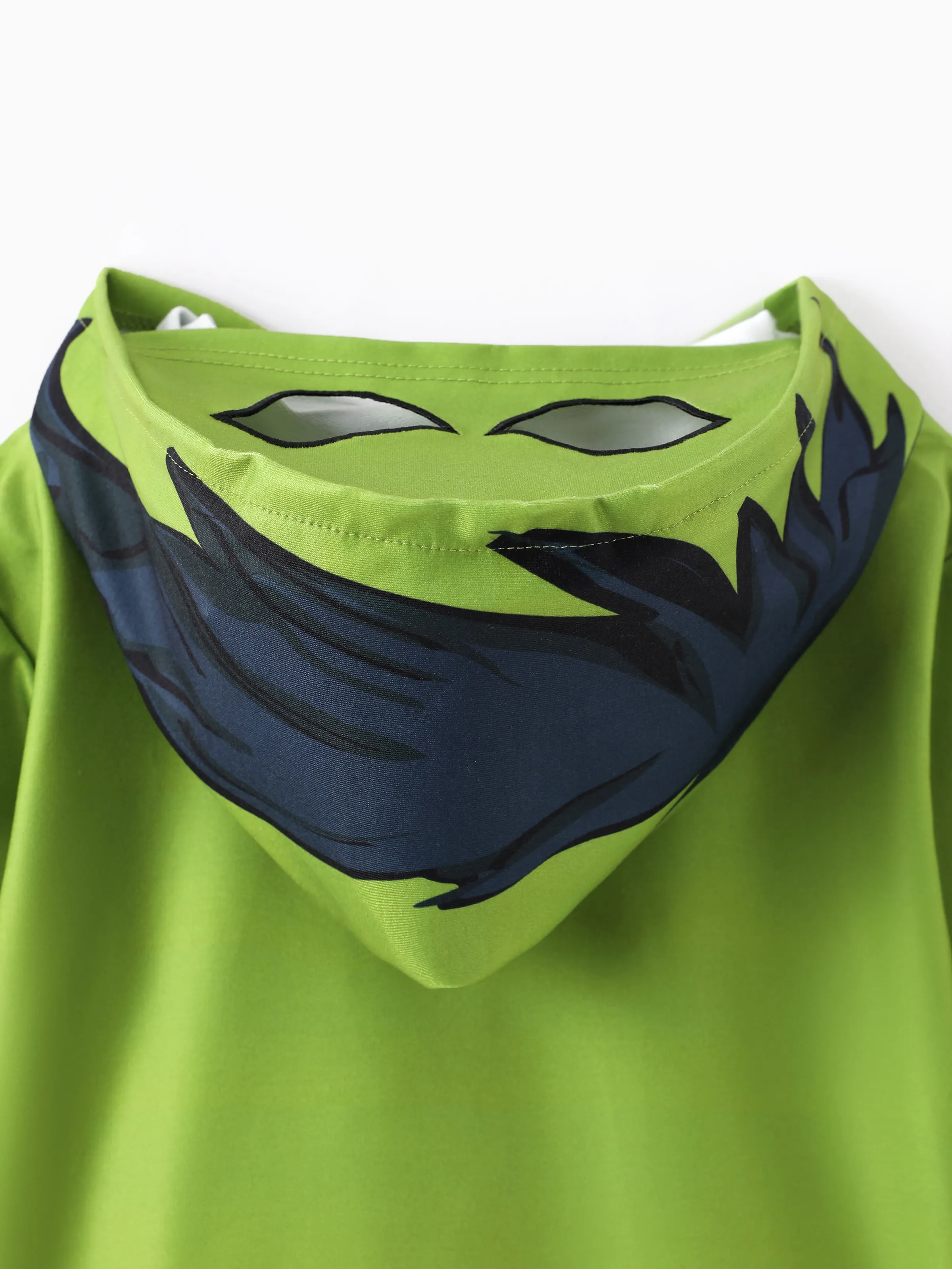 Marvel Toddler/ Kid Boy 2pcs Green Hulk Costume Sweatshirt and Pants Set with Built-in Mask Green - Image 6
