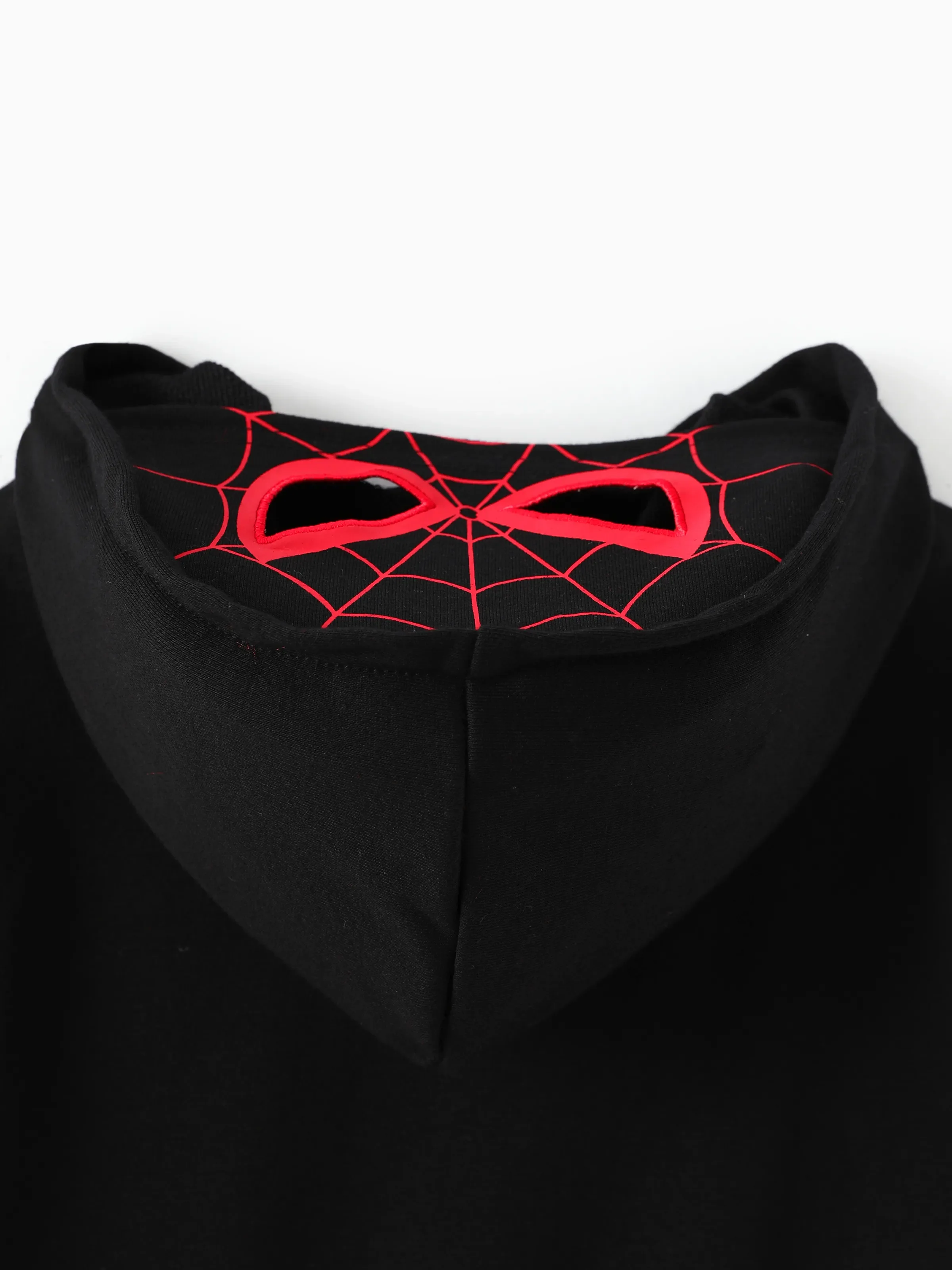 Marvel Toddler/ Kid Boy 2pcs Spider-Man Costume Sweatshirt and Pants Set with Built-in Mask Red - Image 7