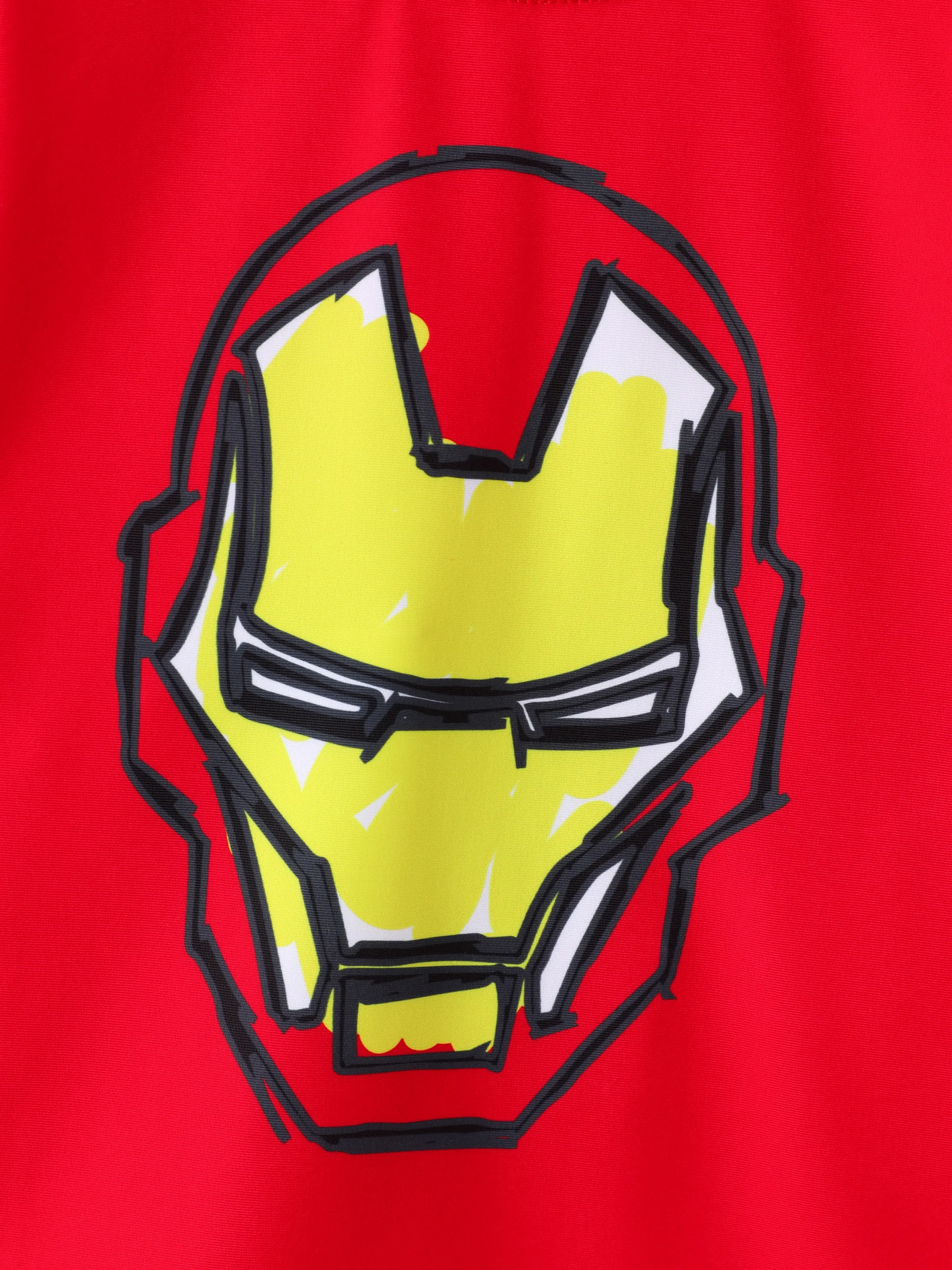Marvel Toddler/Kid Boy 2pcs Iron Man UPF50+ Allover Print Tops and Trunks Swimsuit Set Red - Image 2