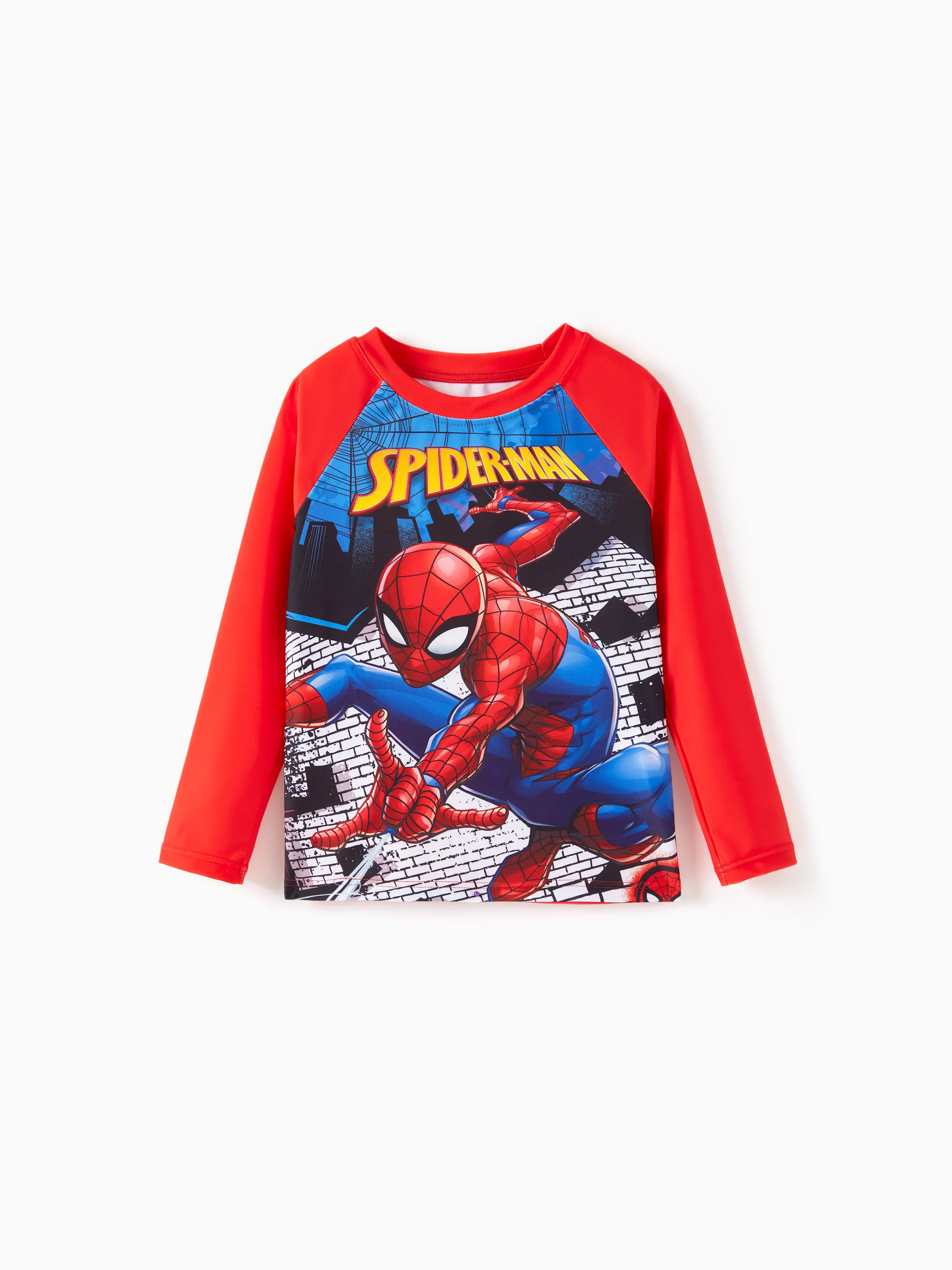 Marvel Toddler/Kid Boy 2pcs Spider Man UPF50+ Colorblock Print Tops and Trunks Swimsuit Red - Image 4