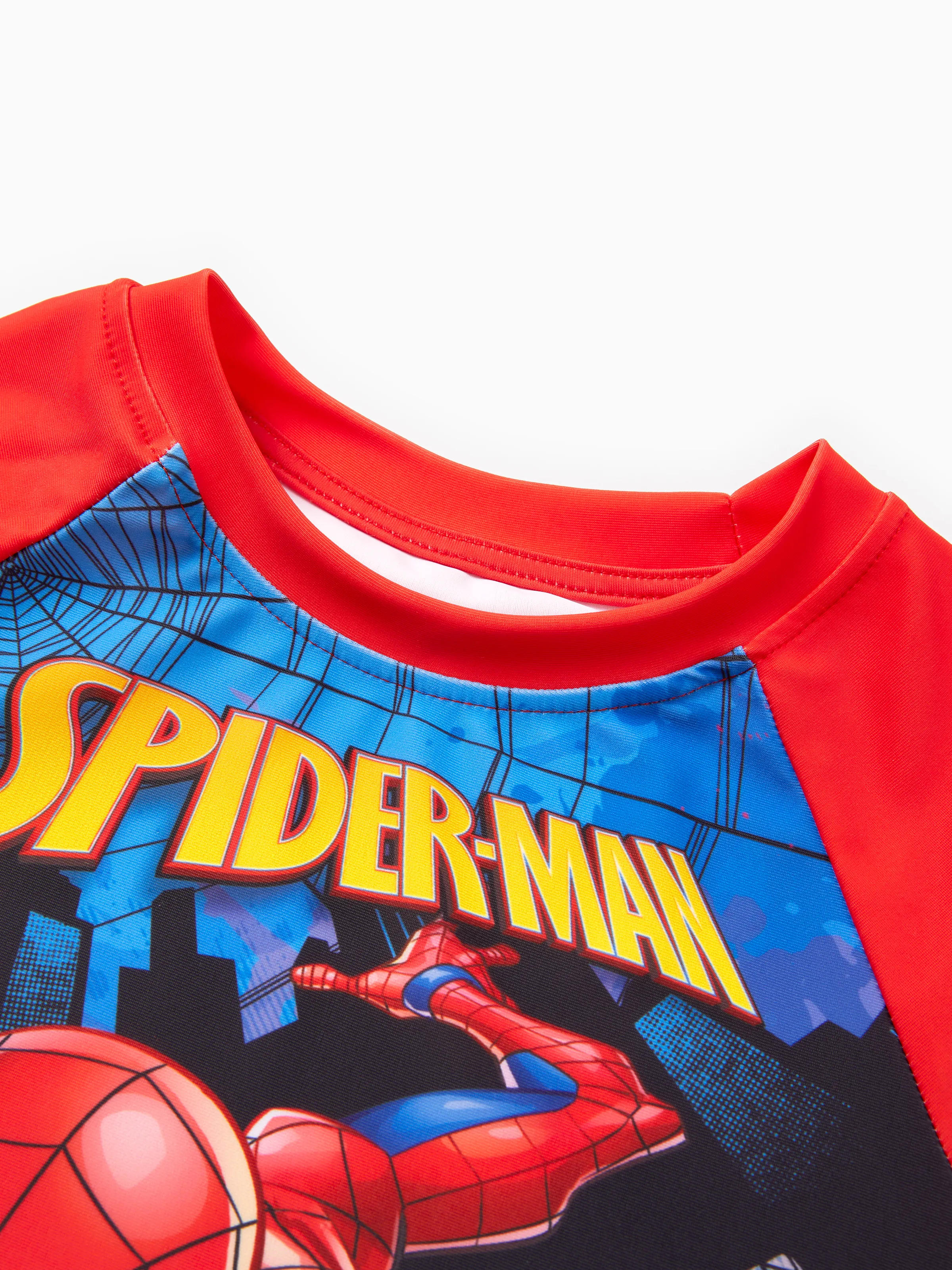 Marvel Toddler/Kid Boy 2pcs Spider Man UPF50+ Colorblock Print Tops and Trunks Swimsuit Red - Image 8