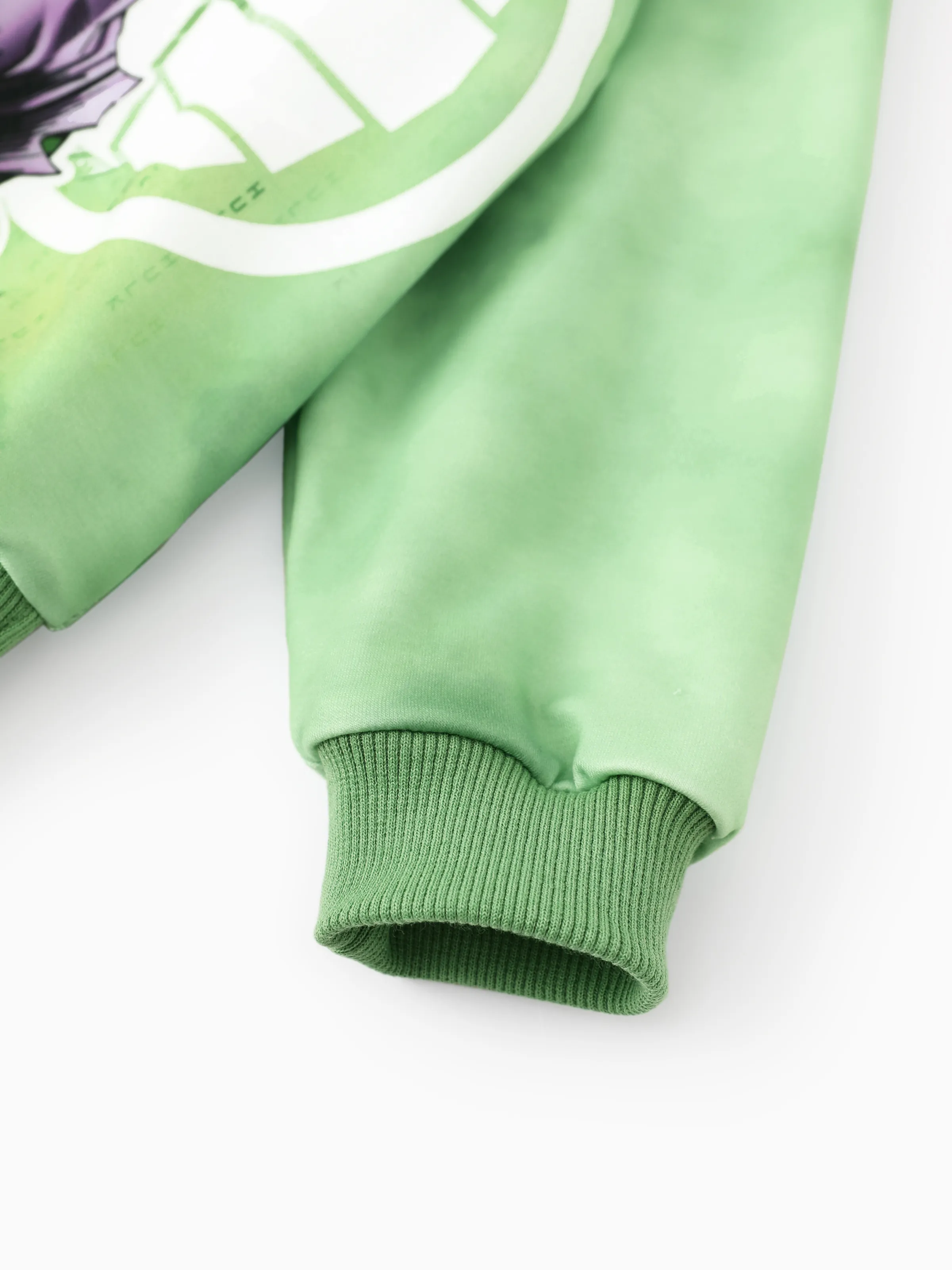 Marvel Toddler/Kids Boy 2pcs Green Hulk Ribbed Cuffs Hooded Sweatshirt and Sweatpants Set Green - Image 5