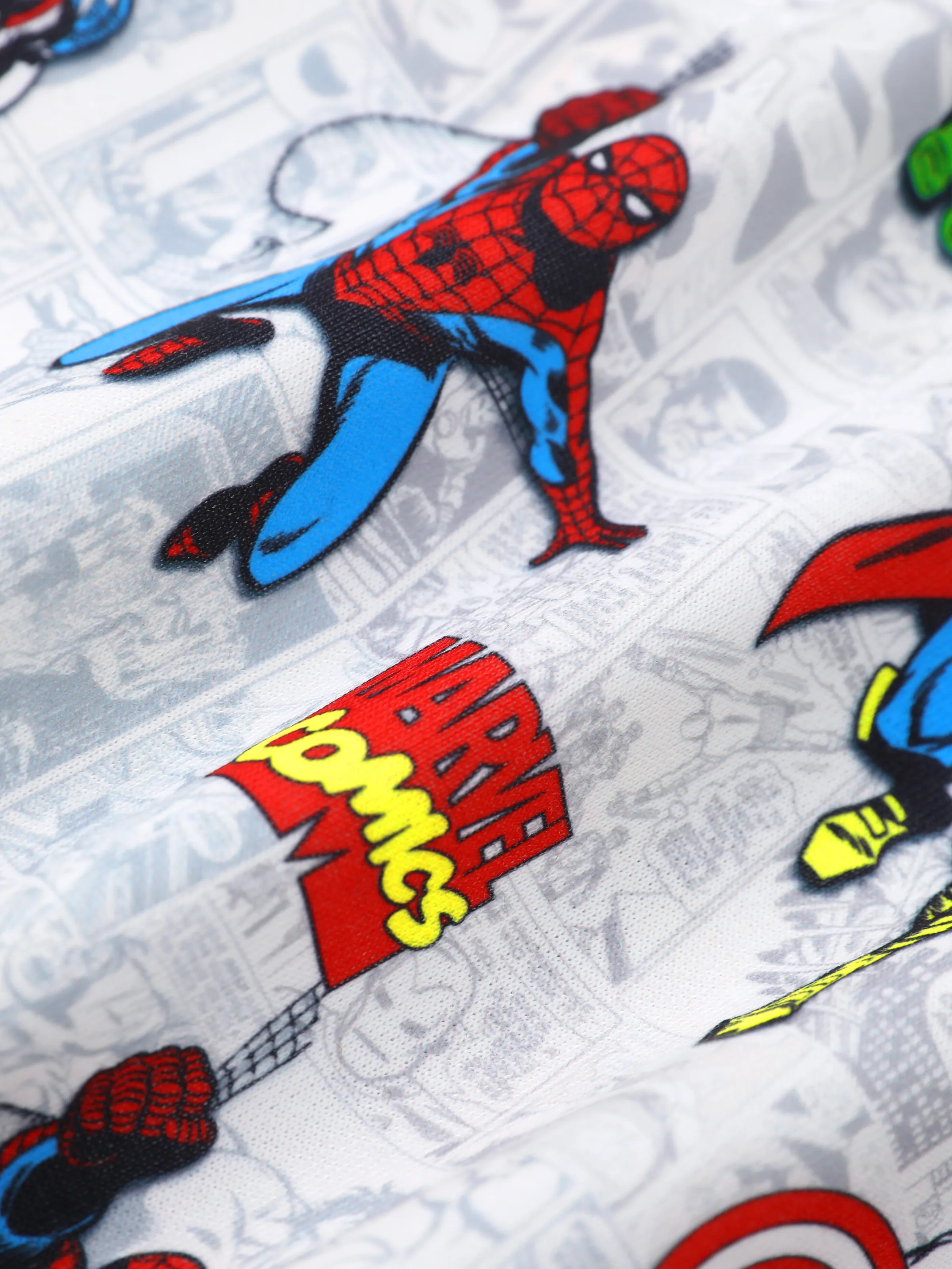 Marvel Toddler/Kids Boy Spider-Man/ Captain America/ IronMan/ Green Hulk Allover Print Stand Collar Jacket Black - Image 10