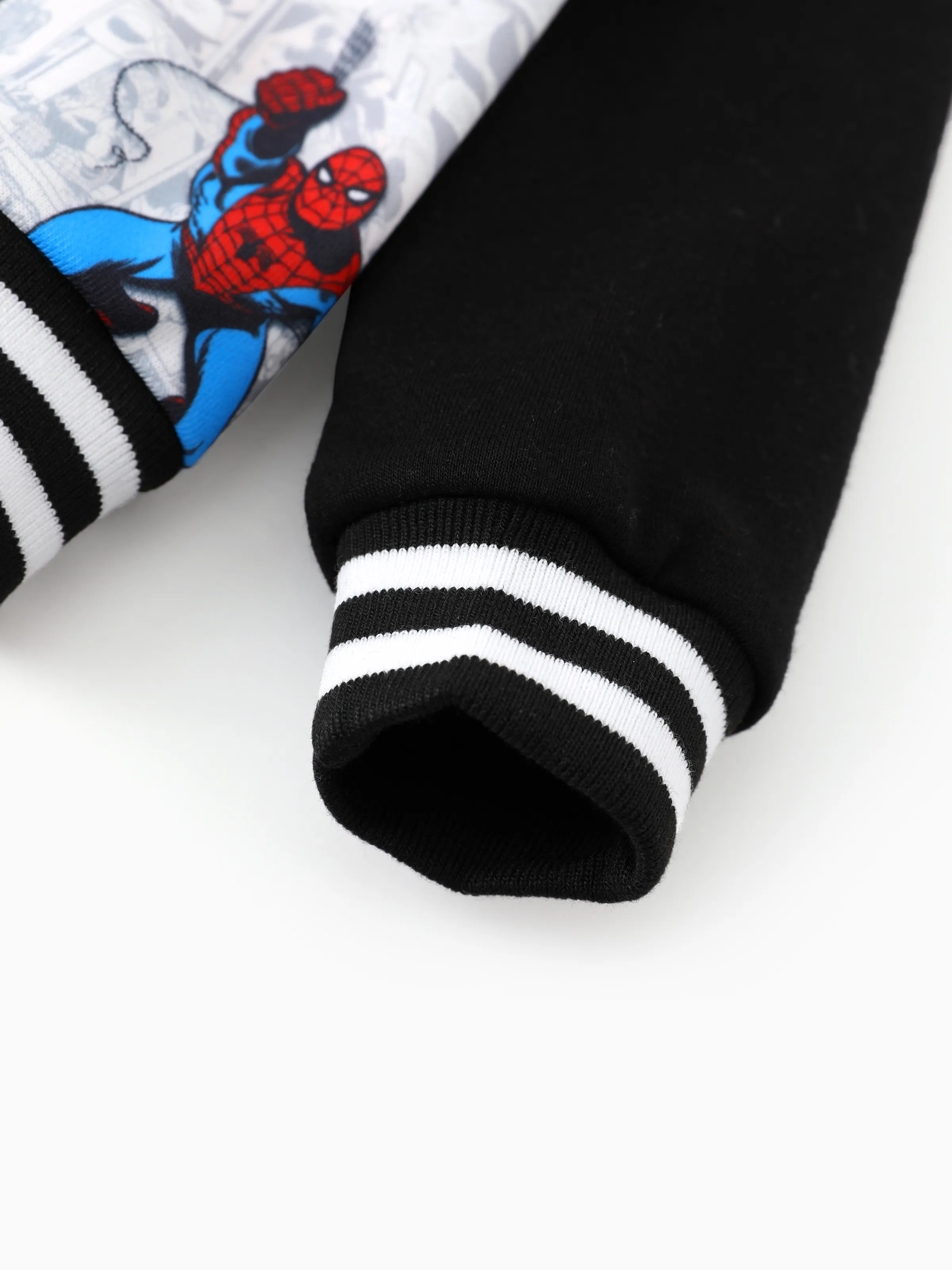 Marvel Toddler/Kids Boy Spider-Man/ Captain America/ IronMan/ Green Hulk Allover Print Stand Collar Jacket Black - Image 8