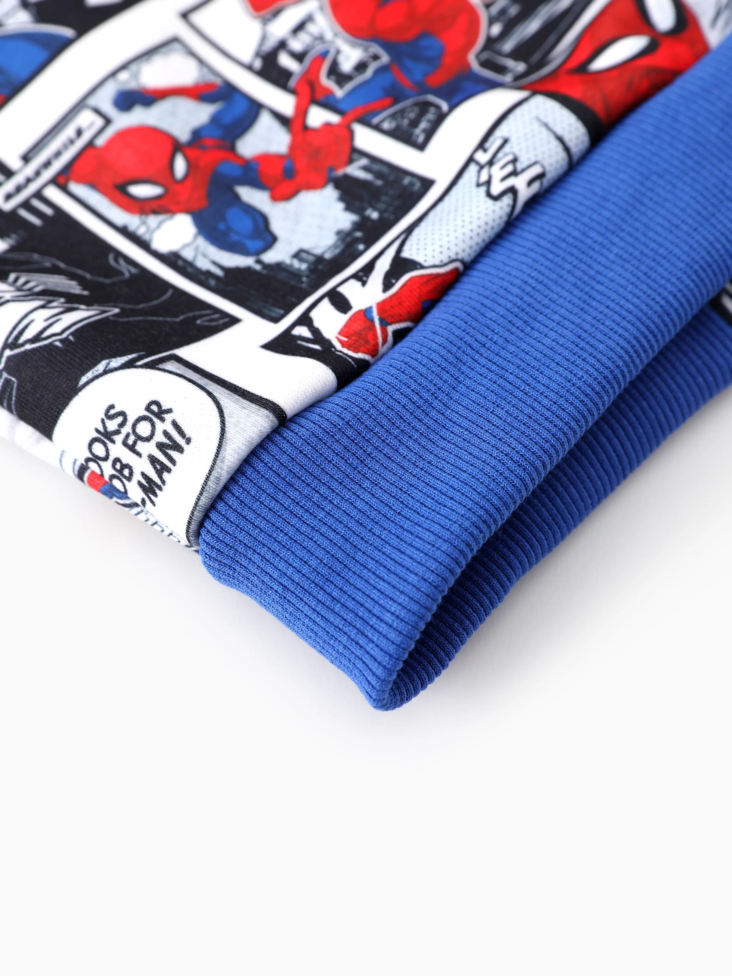 Marvel Toddler/Kids Boy Spider-Man Zipper Kangaroo Pocket hooded Jacket Blue - Image 10