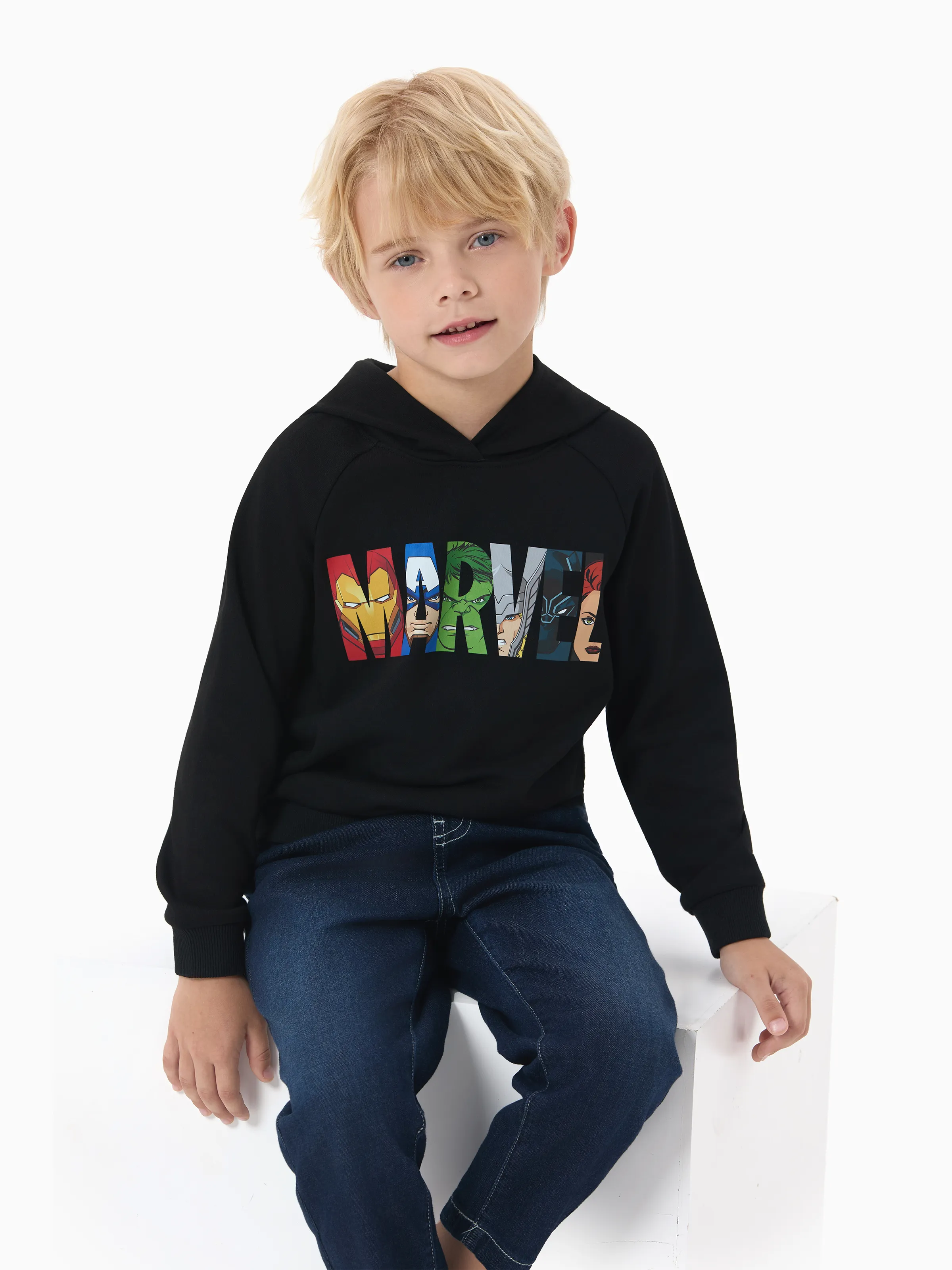 Marvel Toddler/Kids Boy Superhero Character Print Hoodie Black - Image 3