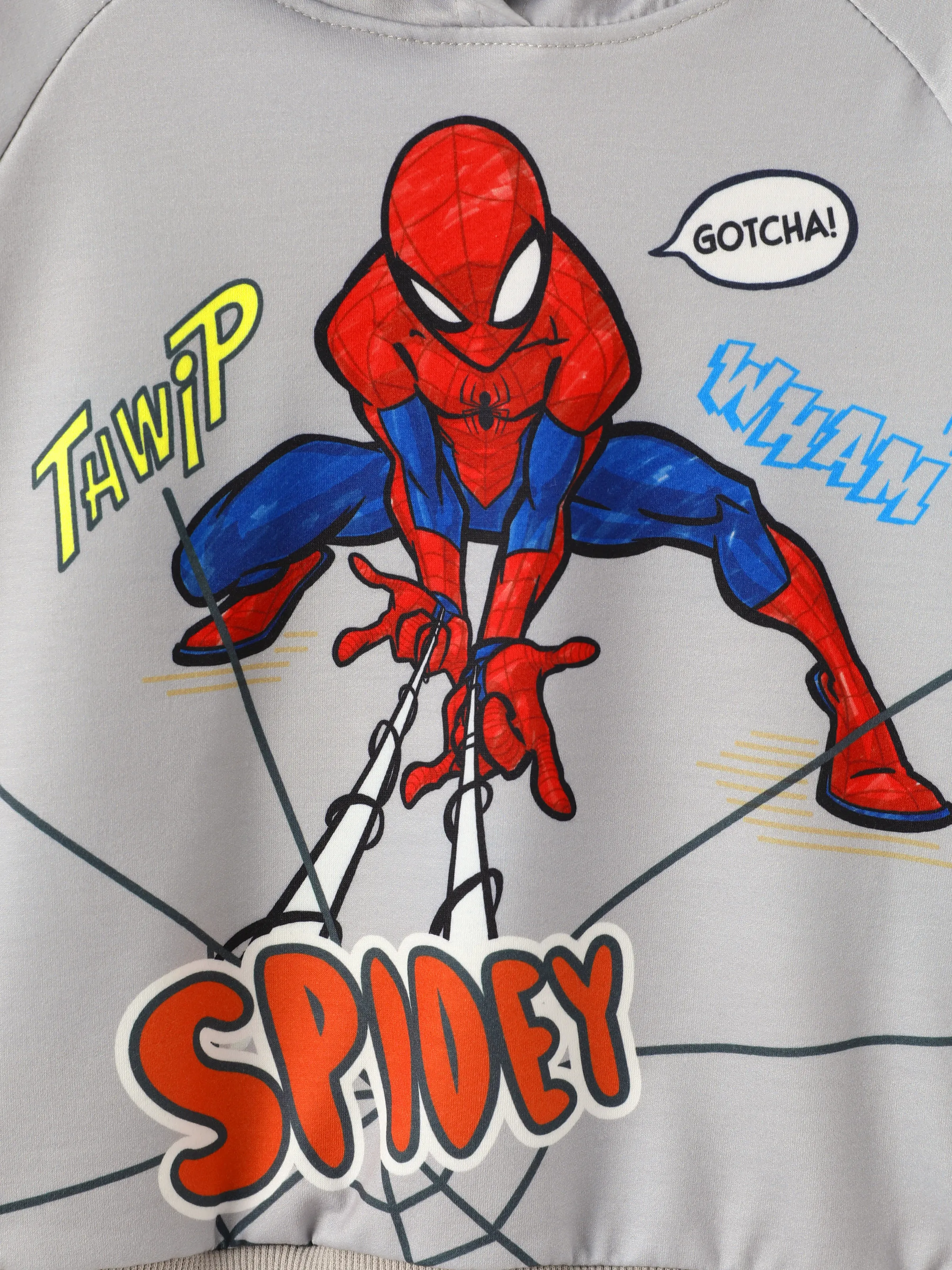 Marvel Toddler/Kids Boy Superhero Character Print Hoodie Grey - Image 3