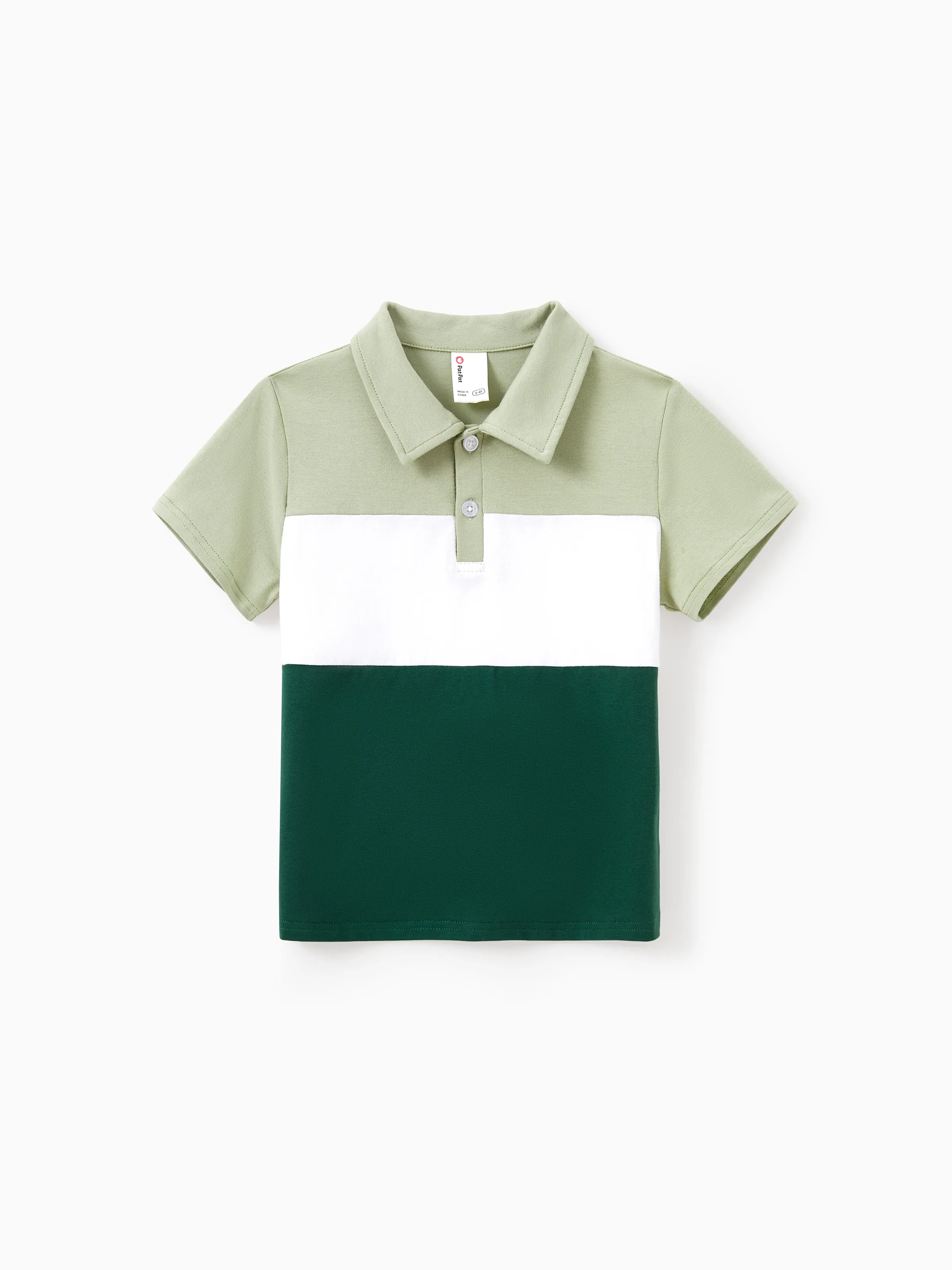 Matching Family Outfits Tropical Floral Print Strap Dress or Short-sleeve Colorblock Shirts Set Pale Green - Image 23