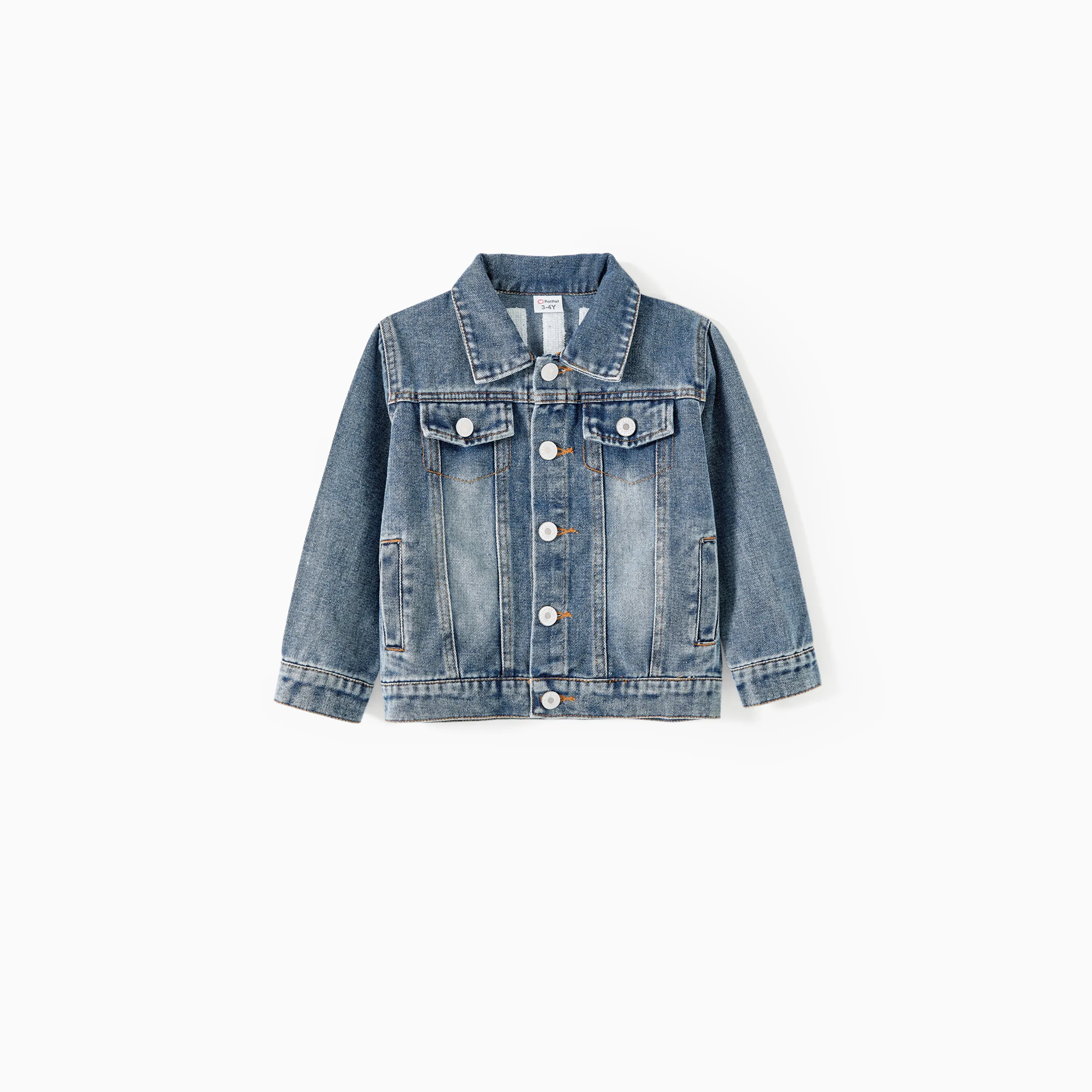 Mom and Me Light Blue Letter Design Long-sleeve Distressed Denim Jackets Light Blue - Image 10
