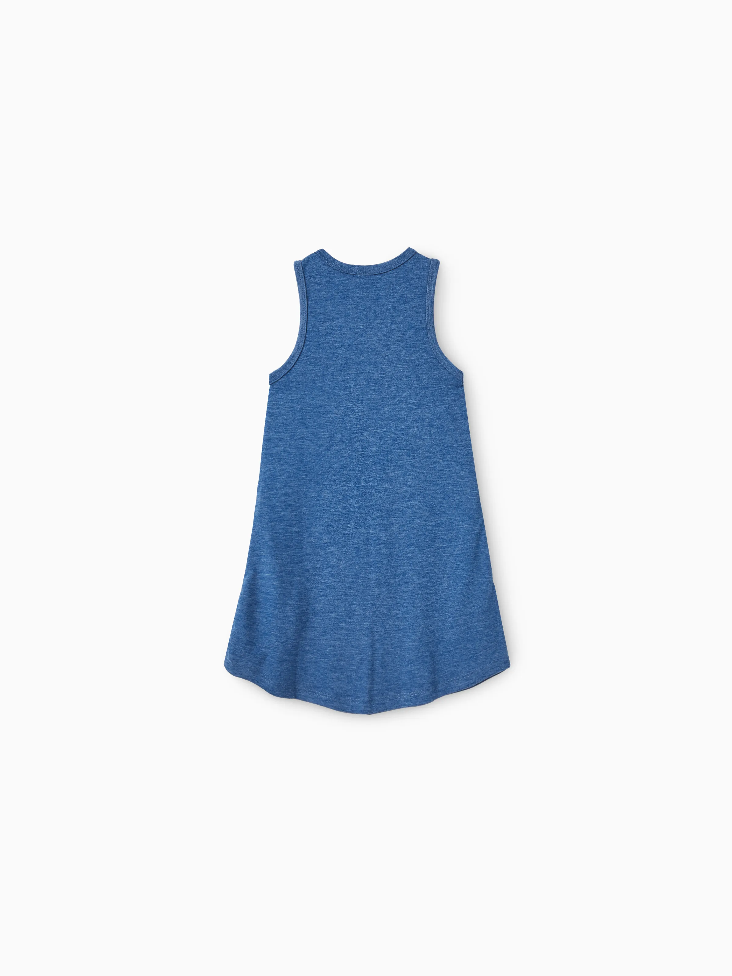 Independence Day Mommy and Me Patriotic Cherry Print Casual Sleeveless Dress Blue - Image 13