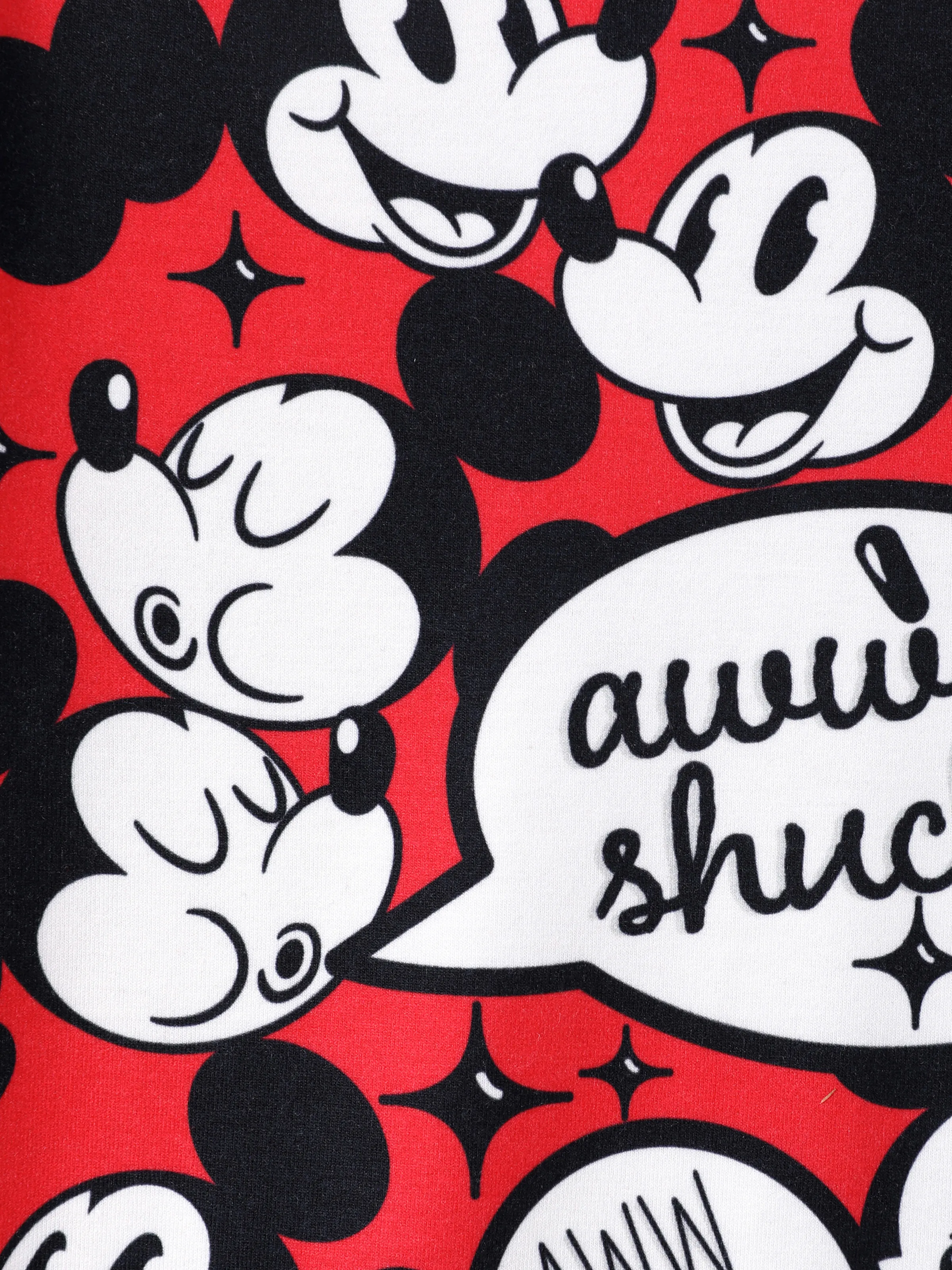 Disney Mickey and Friends Mommy and Me Family matching 1pc Mickey Mouse Graffiti Cotton T-shirt or Colorblock Dress with Built-in Shorts & Pockets or Naia™ Allover Romper  Red - Image 6