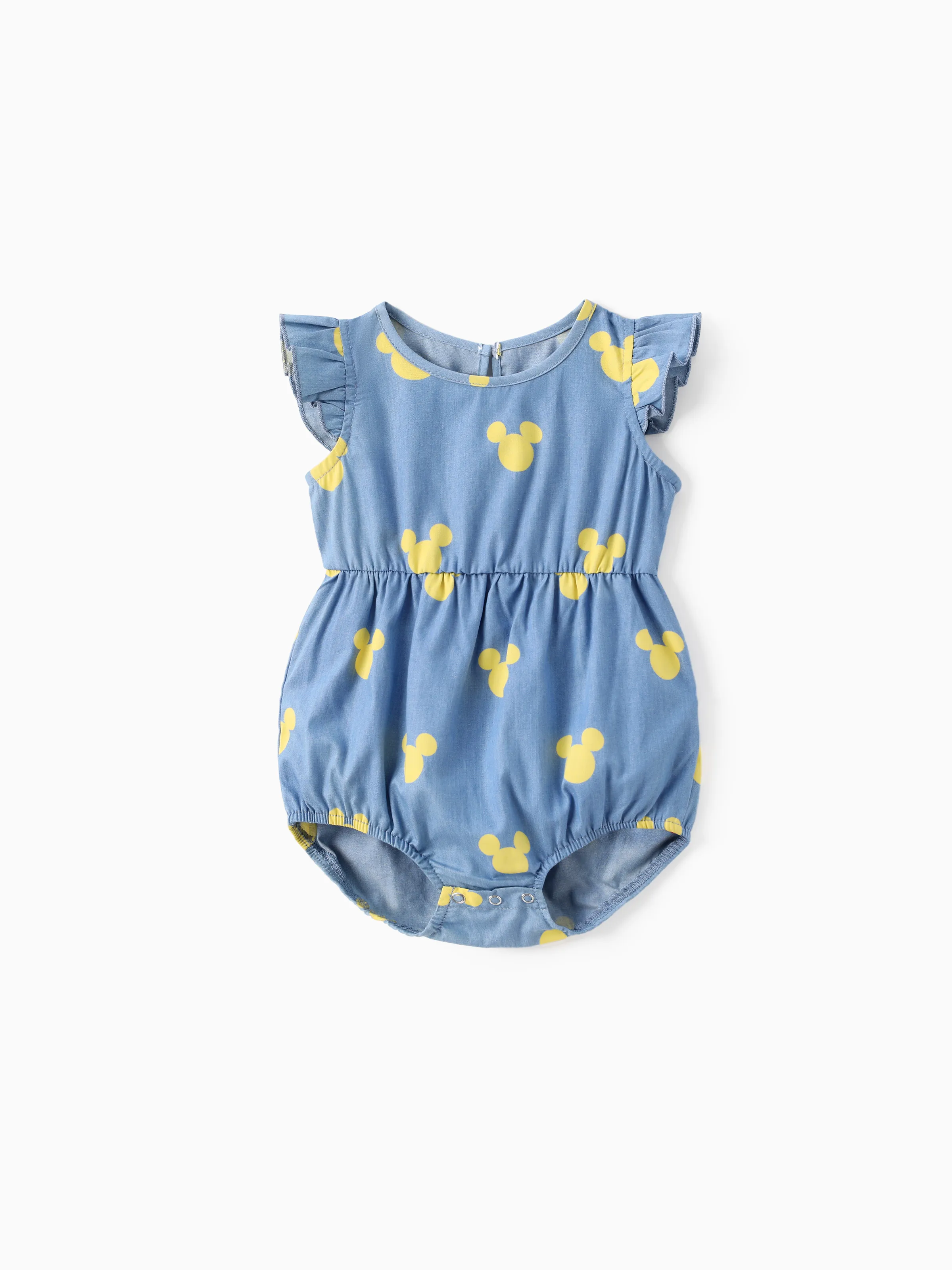 Disney Mickey and Friends Mommy and Me Family matching Mickey Mouse Allover Print Denim Dresse/Jumpsuit/T-shirt Blue - Image 14