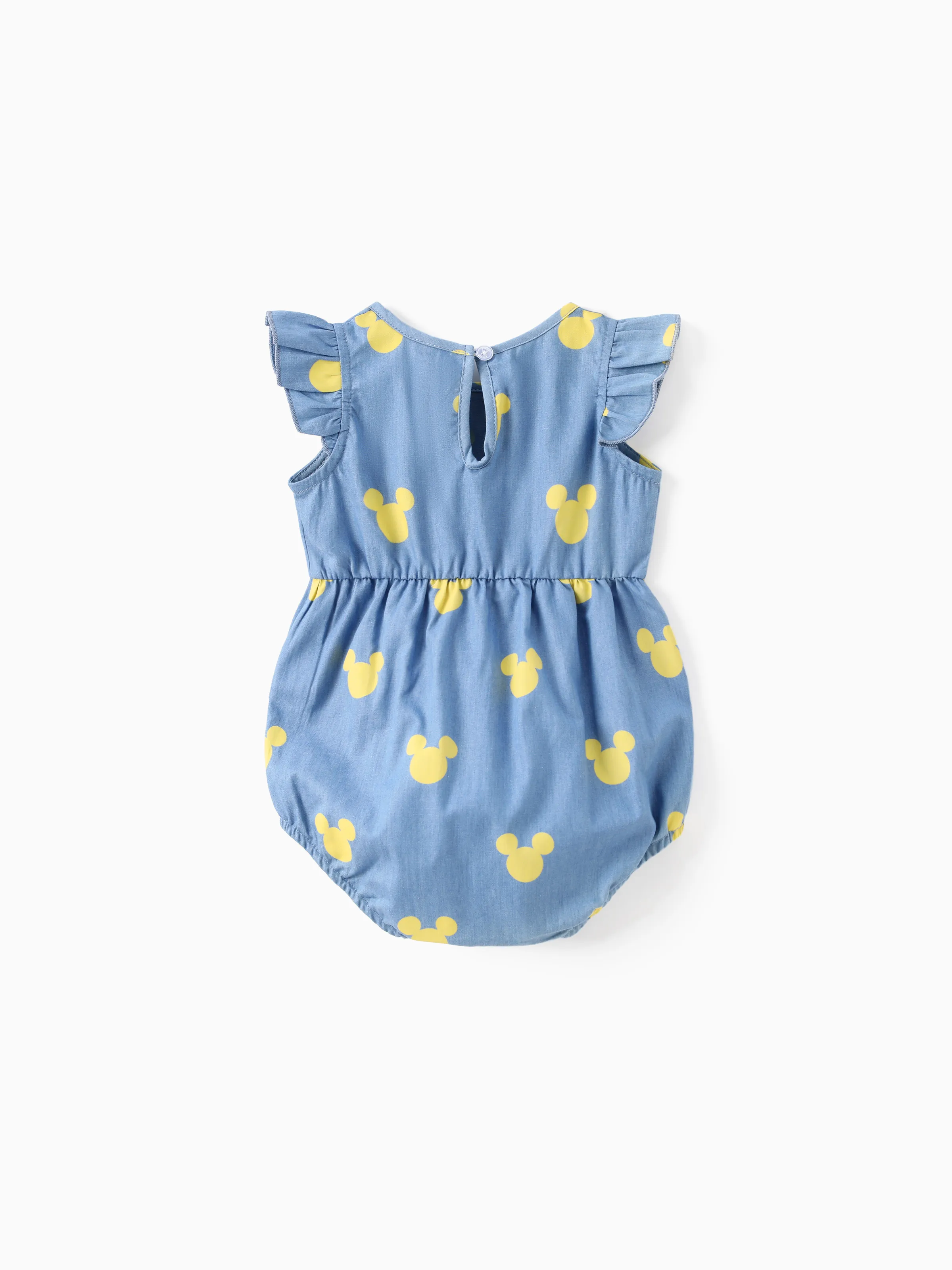 Disney Mickey and Friends Mommy and Me Family matching Mickey Mouse Allover Print Denim Dresse/Jumpsuit/T-shirt Blue - Image 15