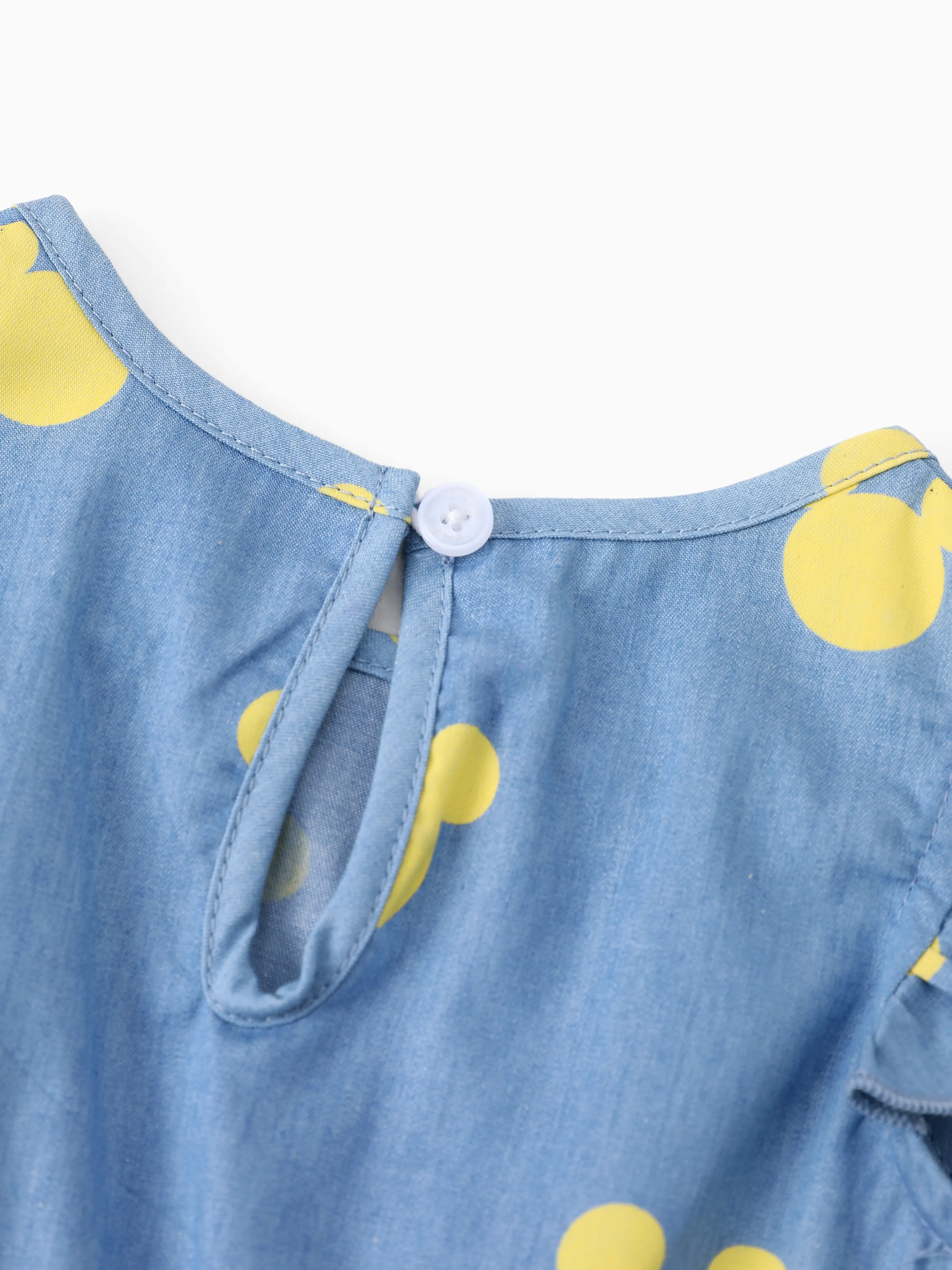 Disney Mickey and Friends Mommy and Me Family matching Mickey Mouse Allover Print Denim Dresse/Jumpsuit/T-shirt Blue - Image 17