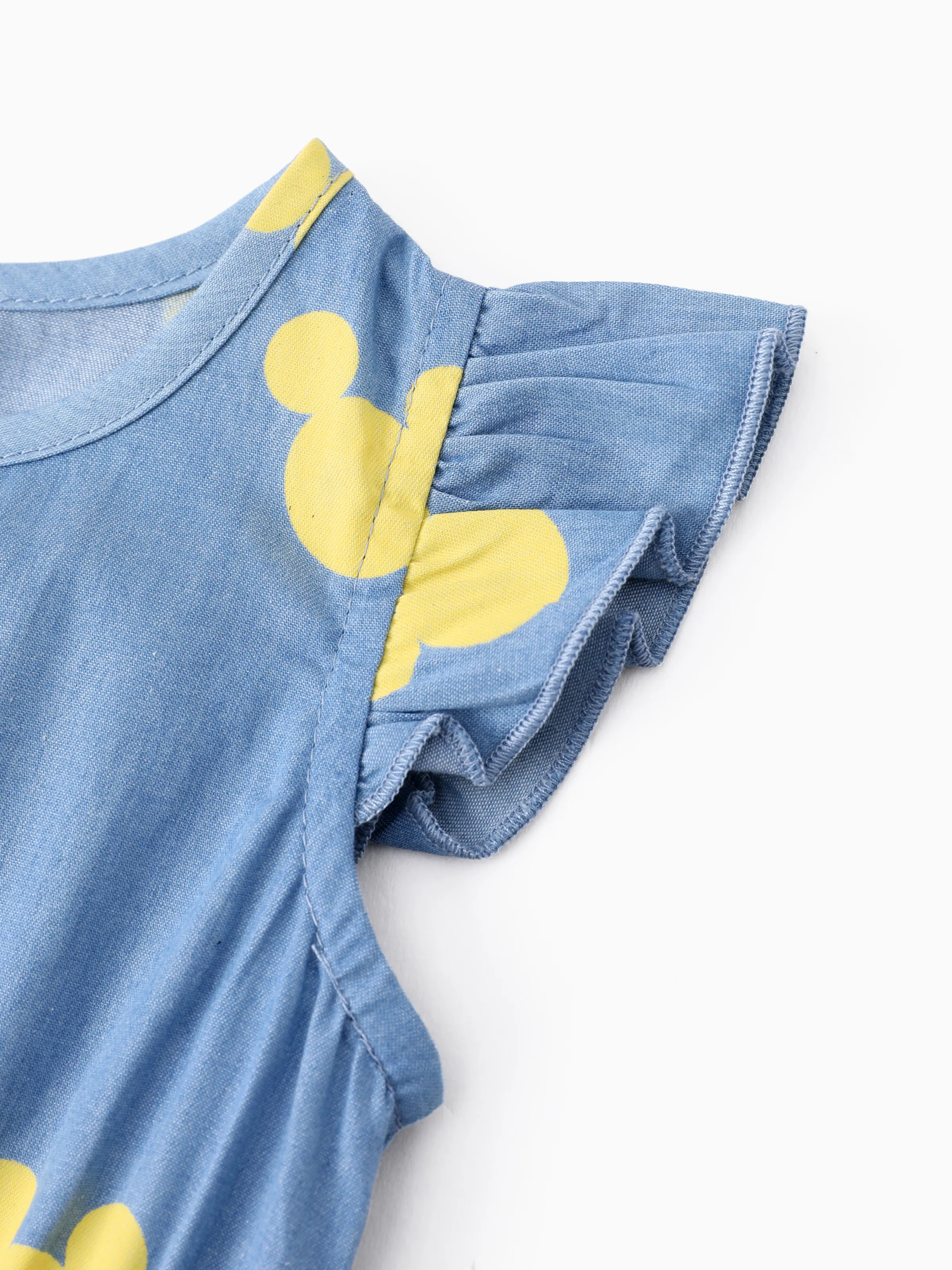 Disney Mickey and Friends Mommy and Me Family matching Mickey Mouse Allover Print Denim Dresse/Jumpsuit/T-shirt Blue - Image 18