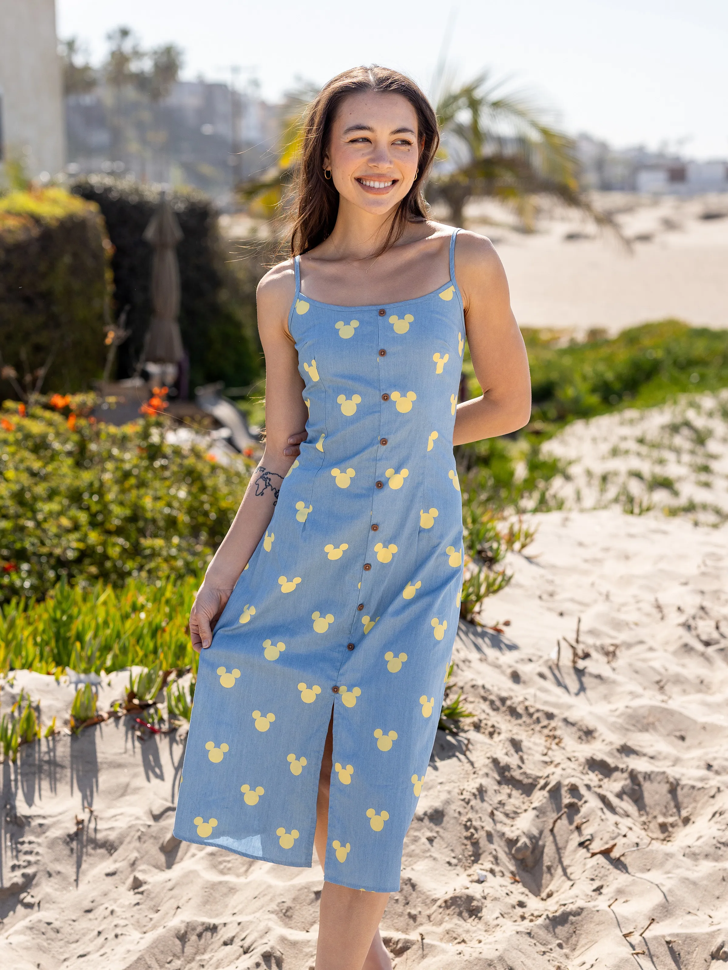 Disney Mickey and Friends Mommy and Me Family matching Mickey Mouse Allover Print Denim Dresse/Jumpsuit/T-shirt Blue - Image 4