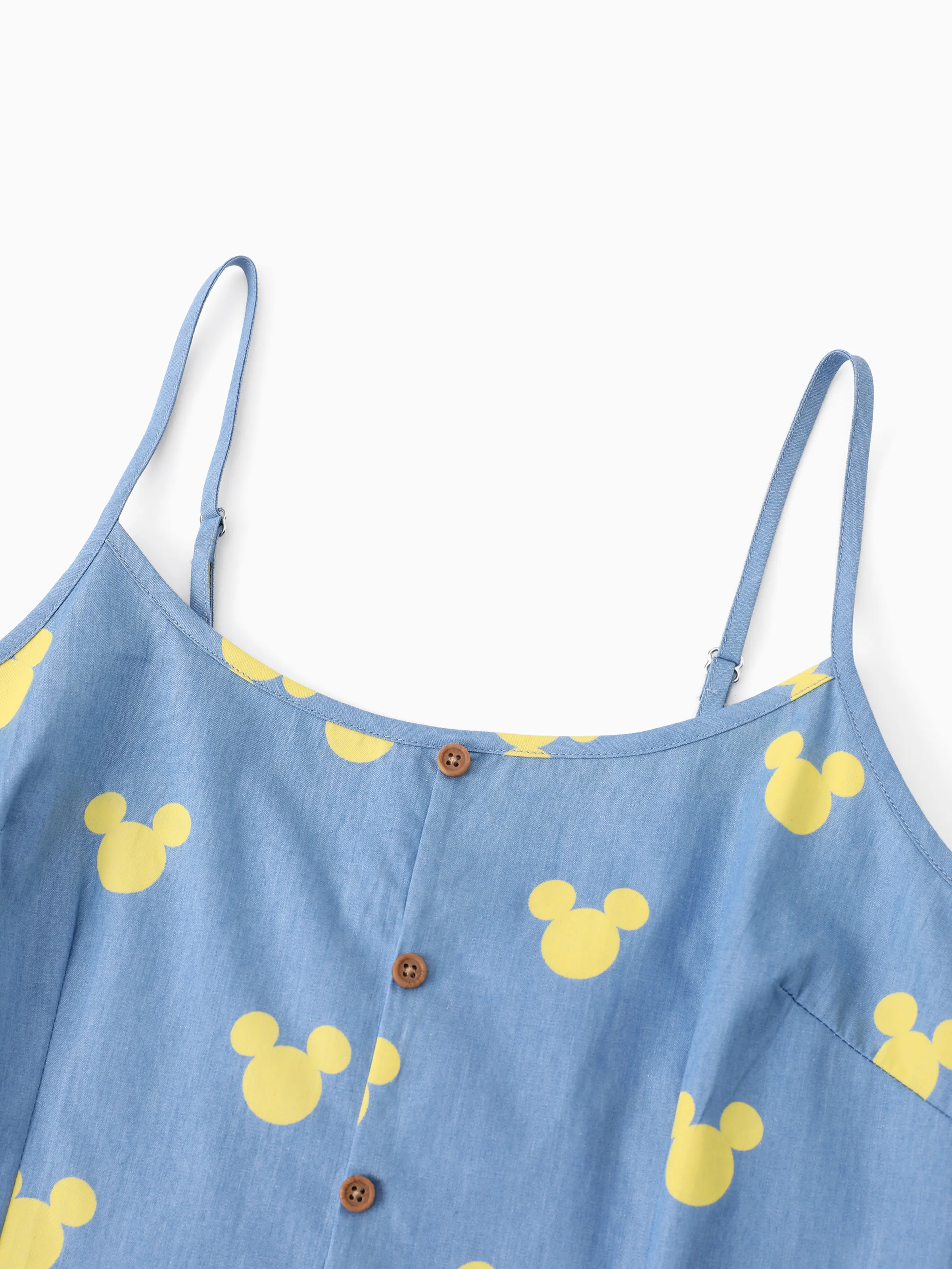 Disney Mickey and Friends Mommy and Me Family matching Mickey Mouse Allover Print Denim Dresse/Jumpsuit/T-shirt Blue - Image 8