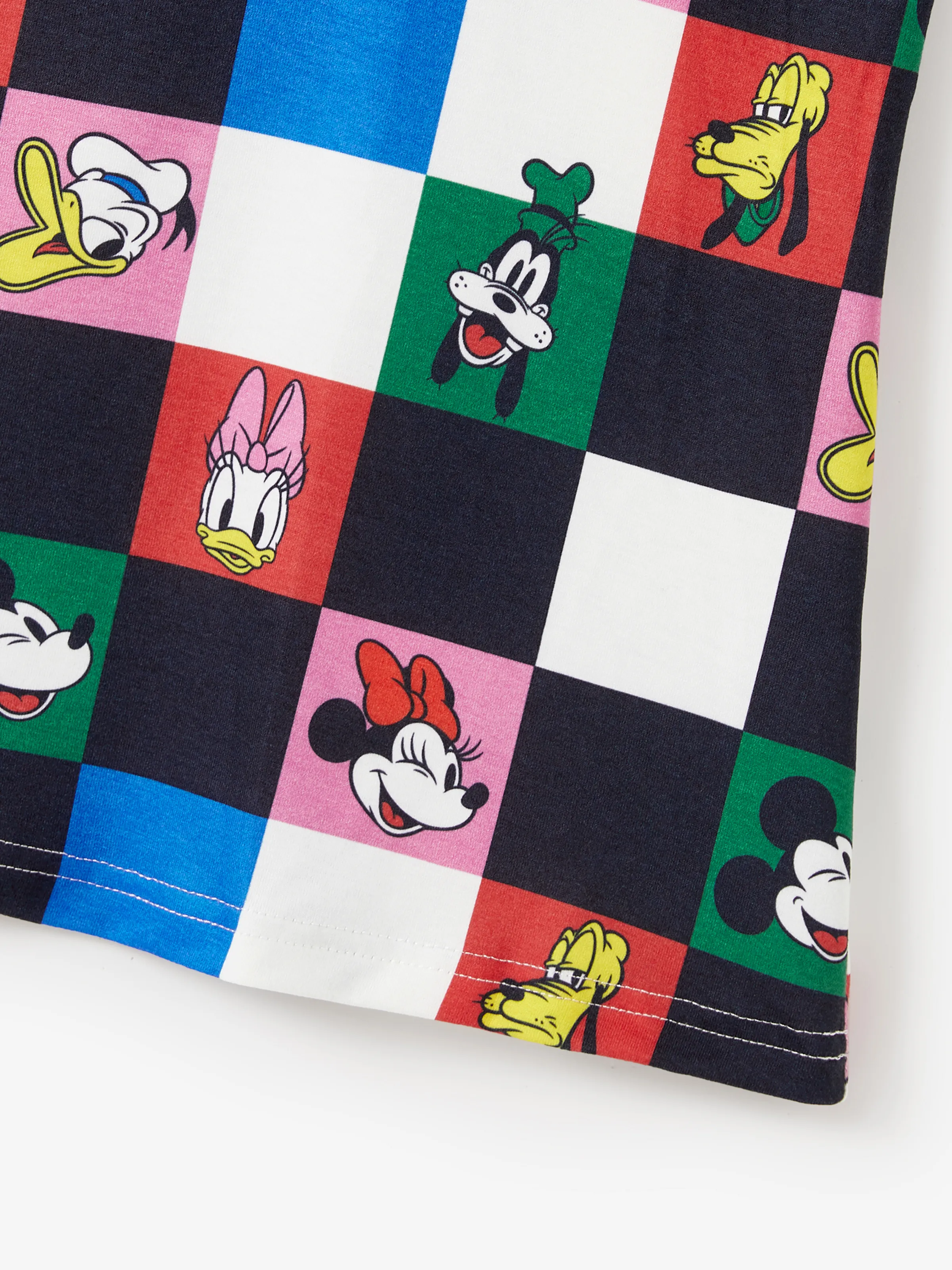 Disney Mickey and Friends Mommy and Me Family Matching Naia™ Colorful Checkered Pattern Top/Sleeveless Dress/Onesie Multi-color - Image 7