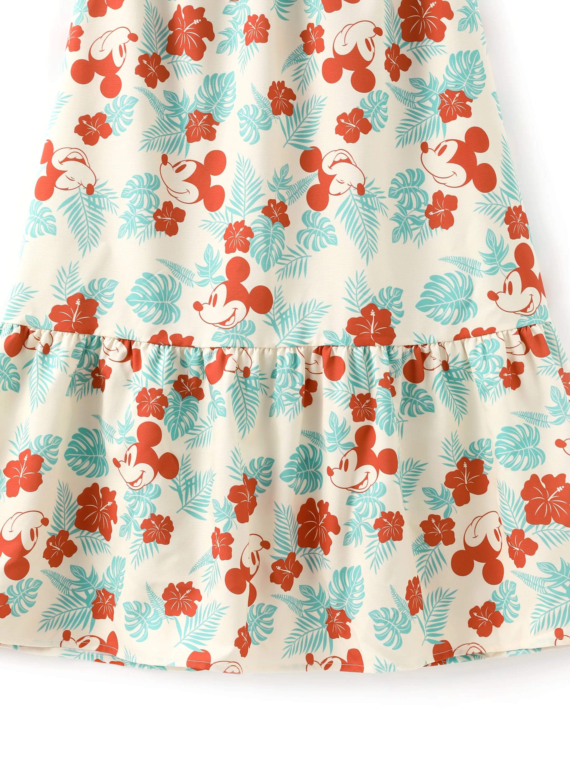 Disney Mickey and Friends Mommy and Me Family Matching Naia™ Floral Allover Print Shirt/Sleeveless Hollow-out Dress/Romper Multi-color - Image 7