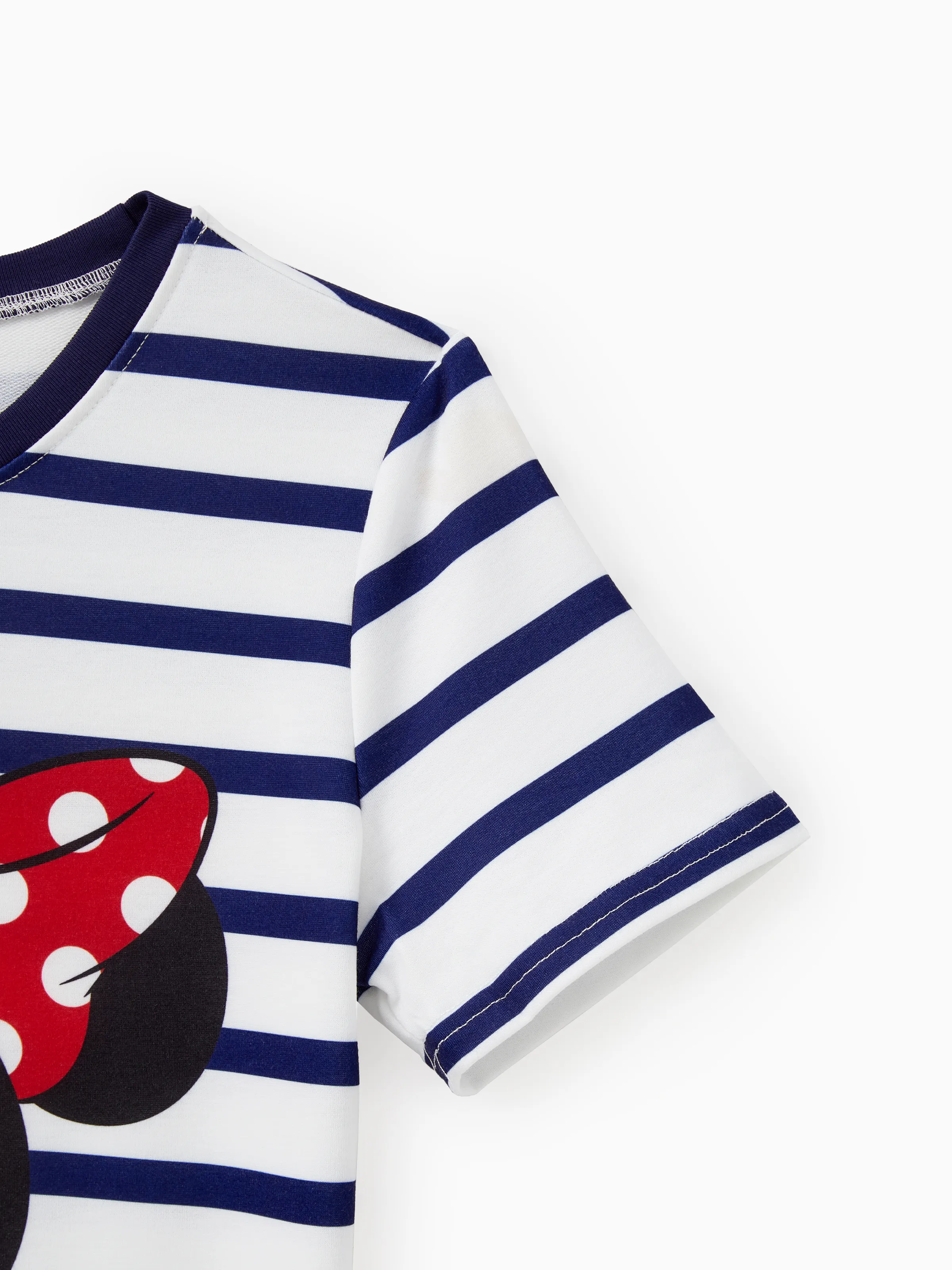 Disney Mickey and Friends Mommy and Me Family Matching Stripe & Character Print Short-sleeve Naia™Dresses and T-shirts Sets COLOREDSTRIPES - Image 8