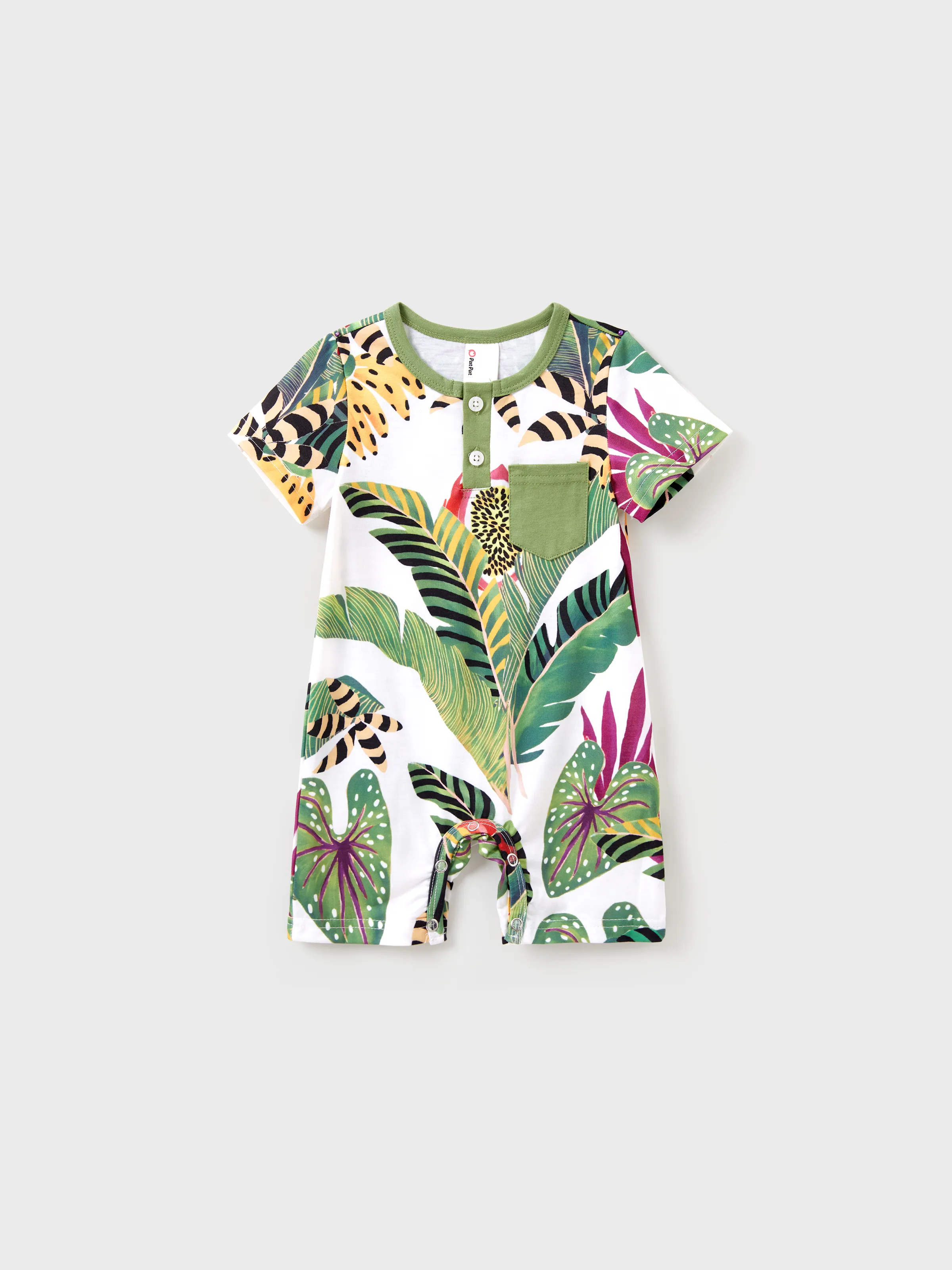 Mommy and Me Family Matching Tropical Floral Print Short-sleeve Top or Camisole Dress Set Multi-color - Image 13