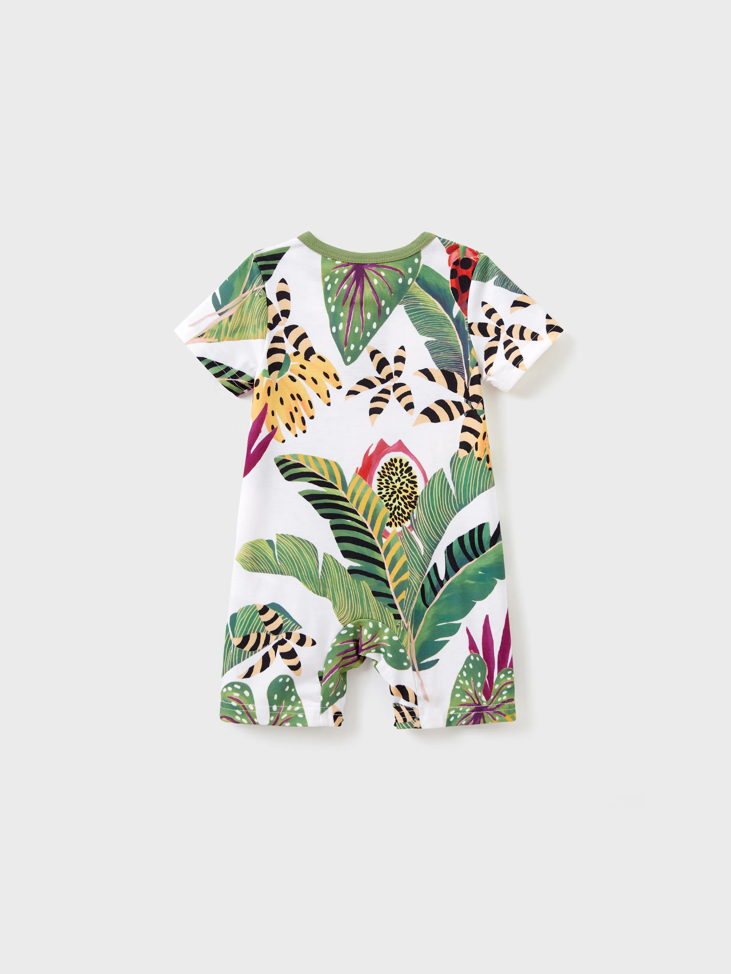 Mommy and Me Family Matching Tropical Floral Print Short-sleeve Top or Camisole Dress Set Multi-color - Image 14