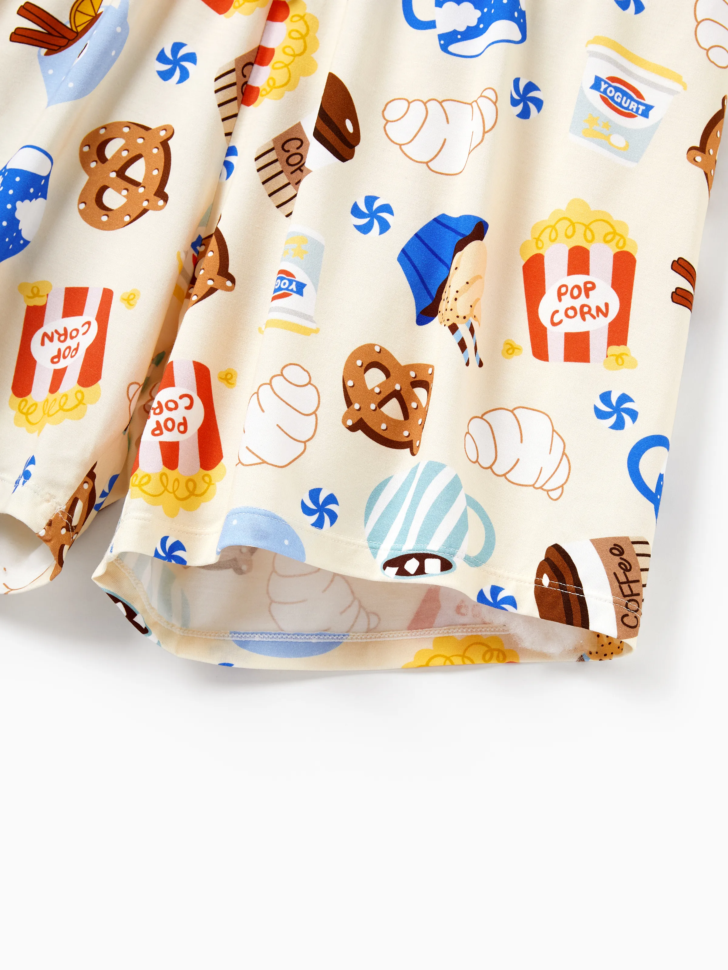 Mommy & me Bamboo Pajamas Buttery Soft Bamboo Viscose PJs for Men Women Kids Toddler Baby, Cozy Dessert Print Short-sleeve Sleepwear Blue - Image 10