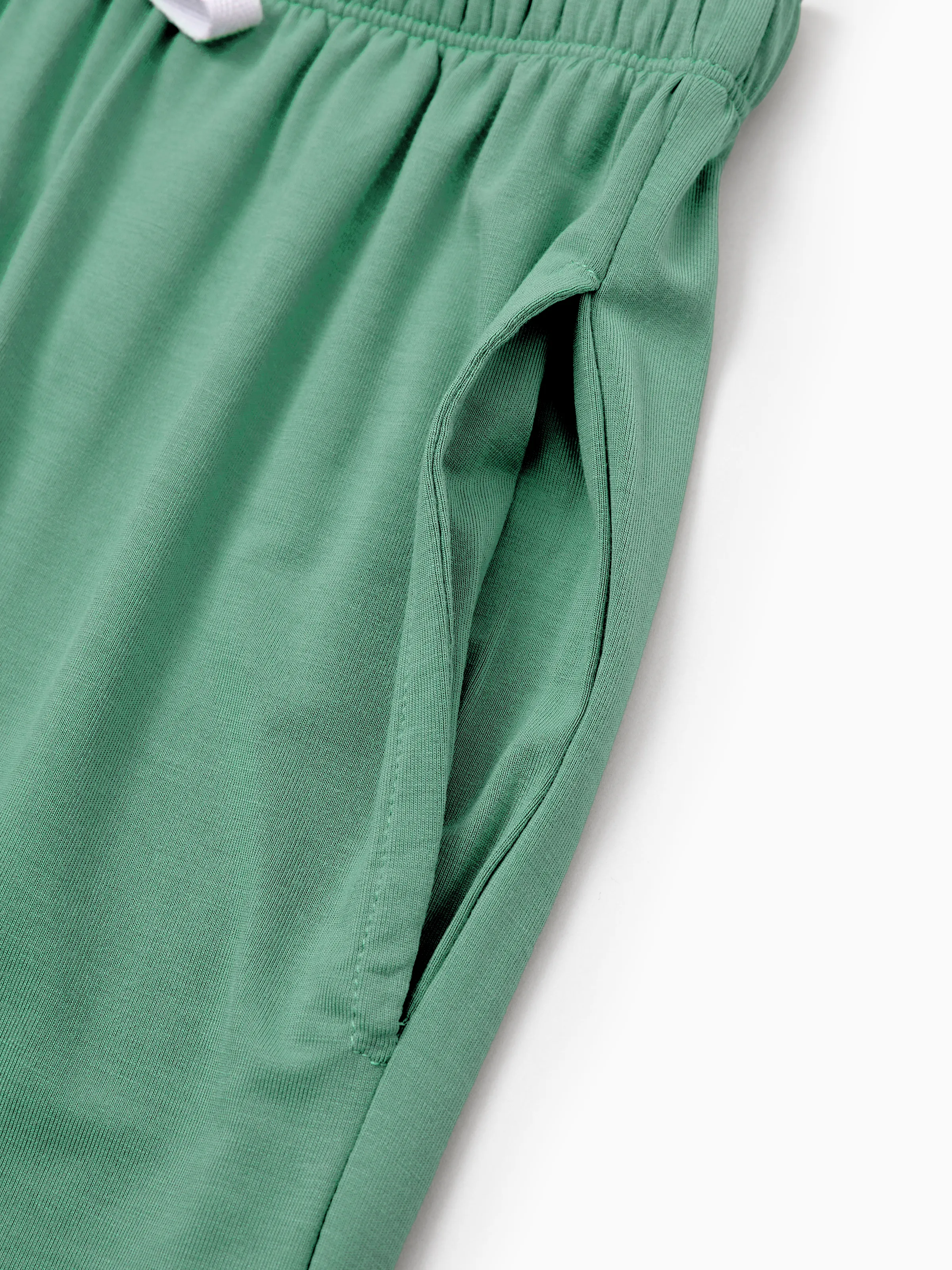 Mommy & me Bamboo Pajamas Buttery Soft Bamboo Viscose PJs for Men Women Kids Toddler Baby, Solid Color Short Sleeve Shirt & Shorts Sleepwear Green - Image 8