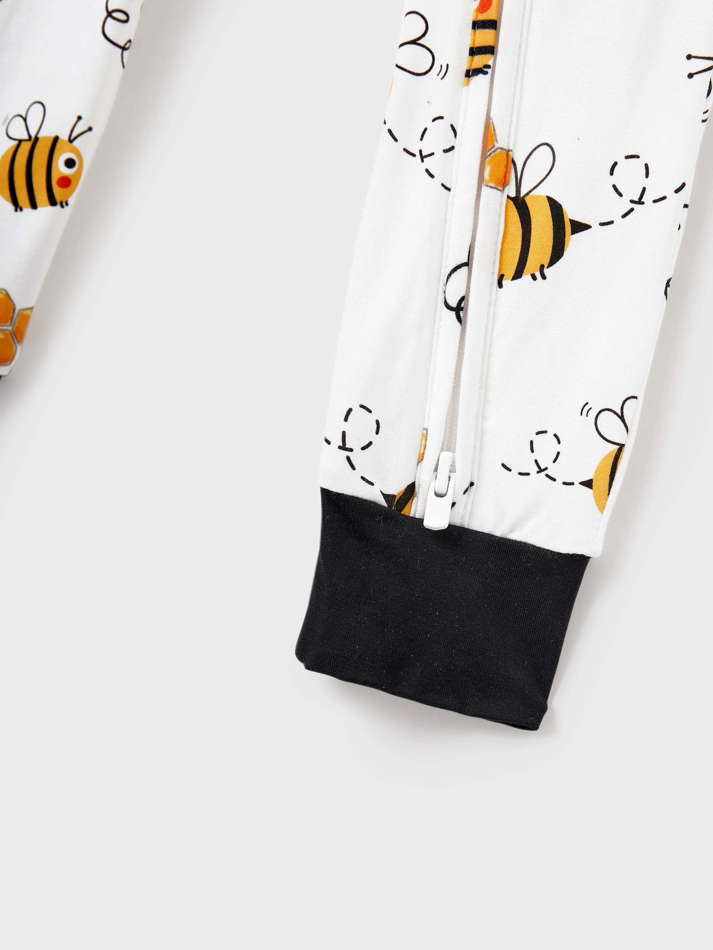 Mommy & me Bamboo Pajamas Soft Bamboo Viscose PJs for Men Women Kids Toddler, Cute Bee Print Sleepwear with Short Sleeve Top and Long Pants White - Image 24