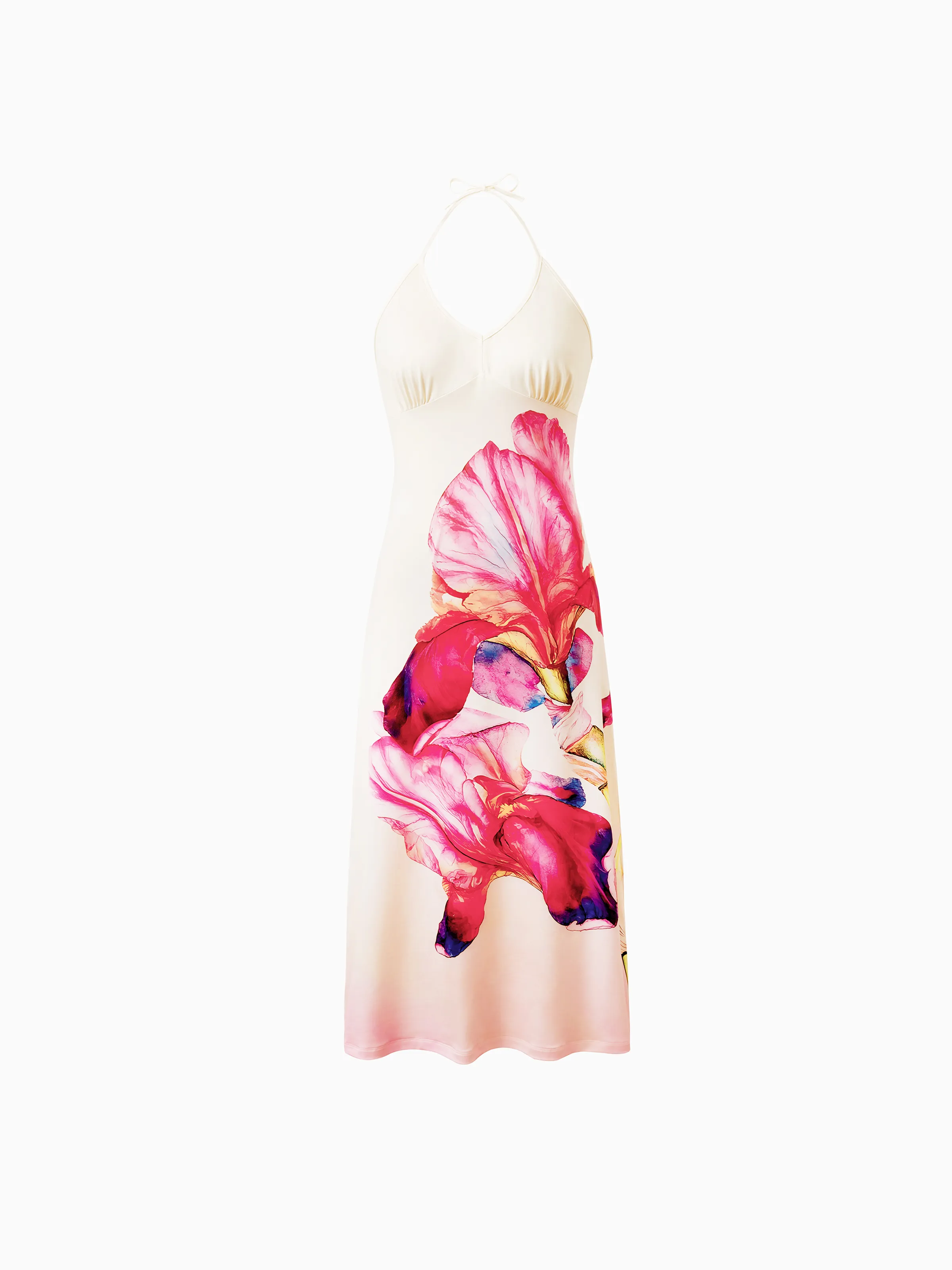 Mommy & me Casual Outfit Floral Print T-shirt or Halter Dress Summer Set for Vacation Apricot - Image 3