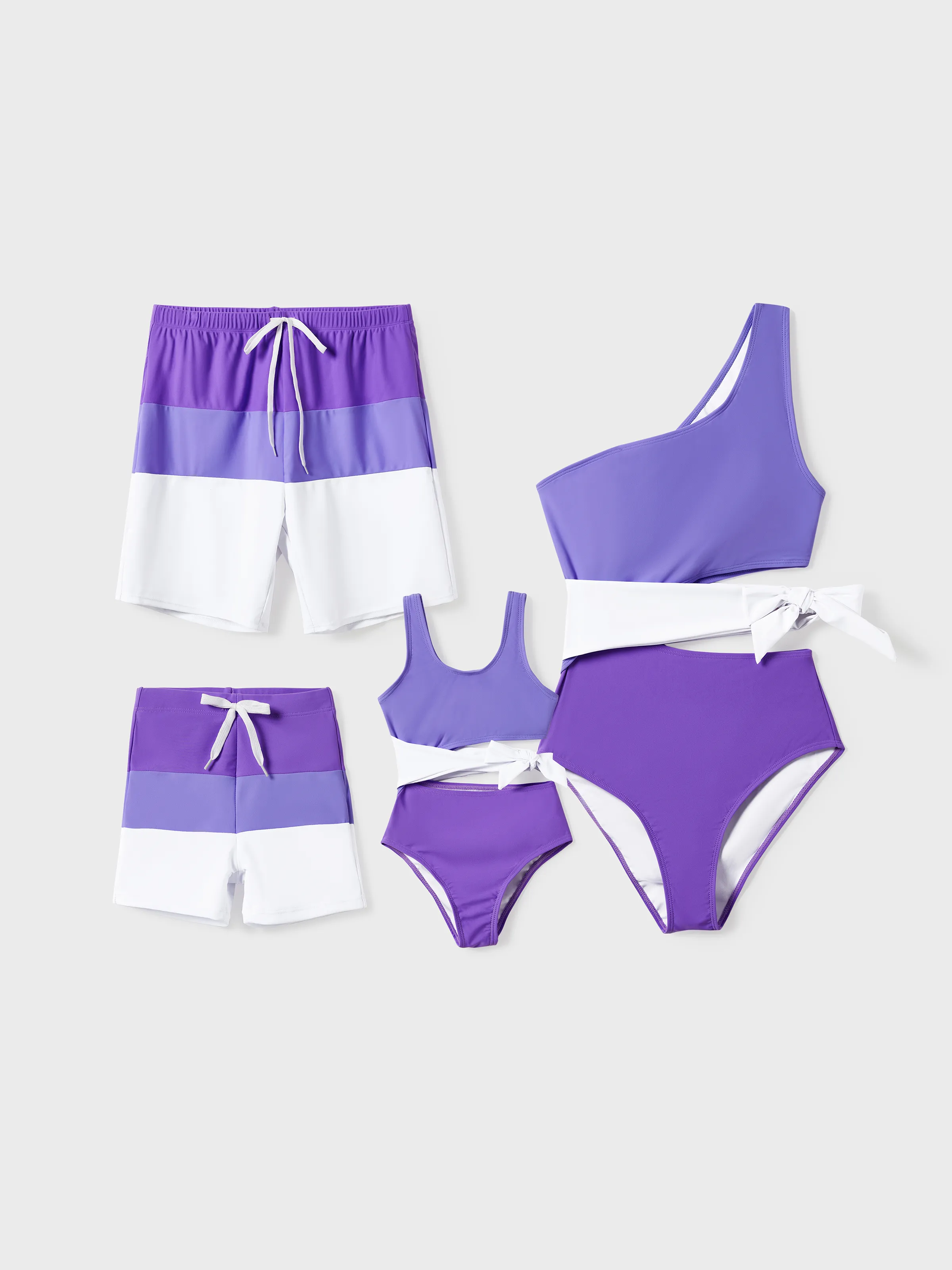 Mommy & me Color-block Swim Trunks (Quick-Dry) ColorBlock - Image 2