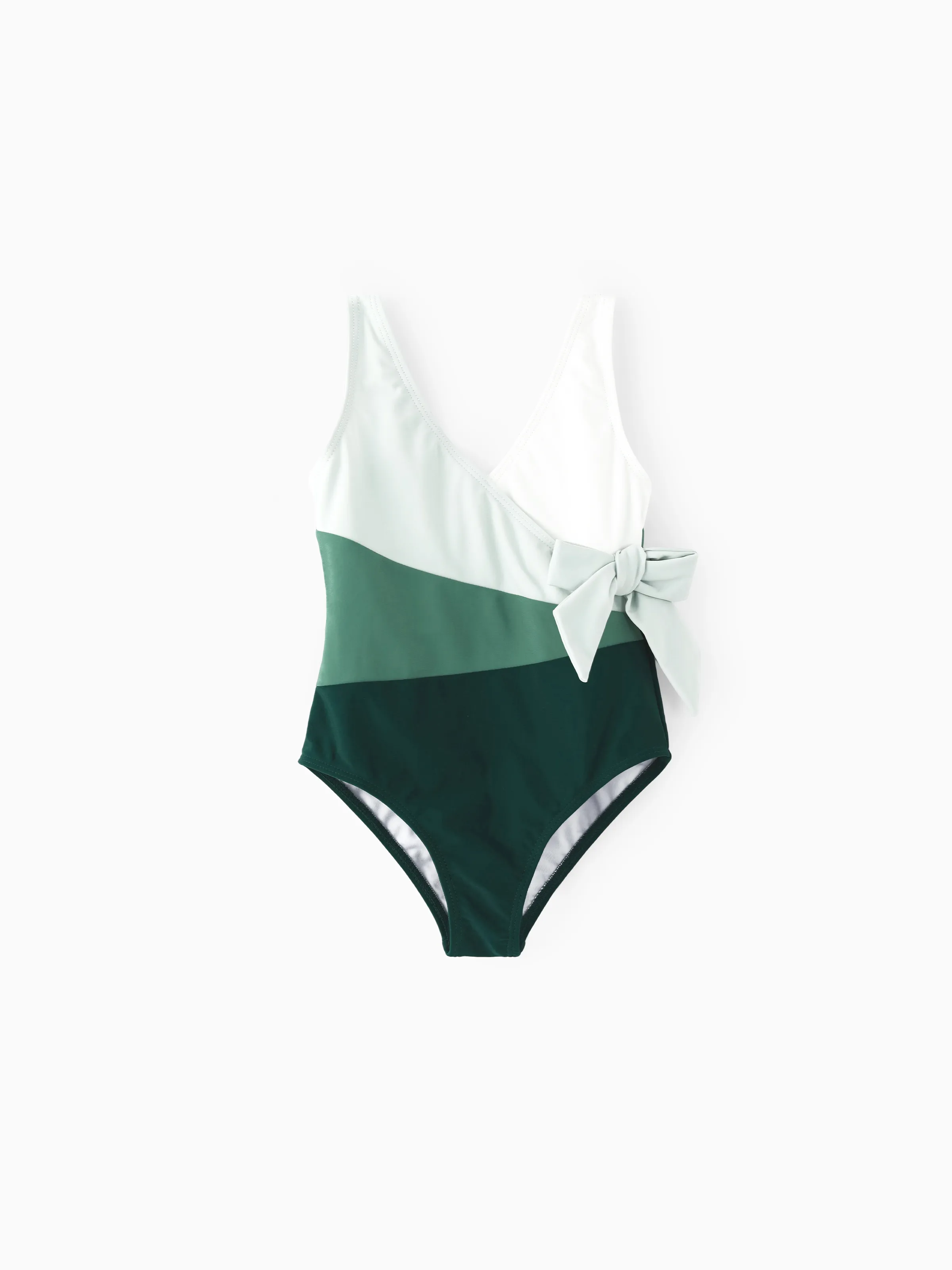 Mommy & me Colorblock Wrap Side V-Neck Swimsuit MultiColour - Image 10