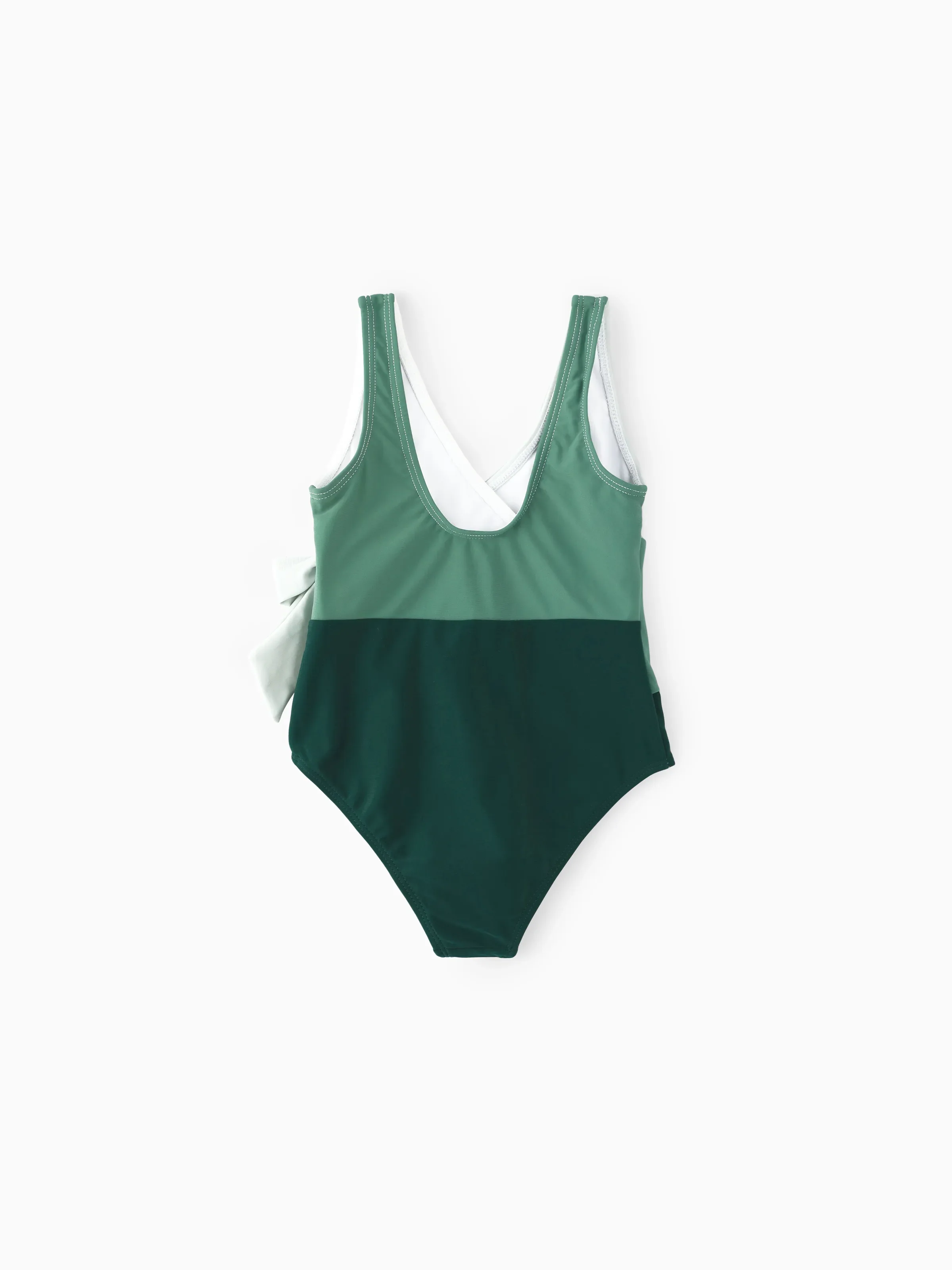 Mommy & me Colorblock Wrap Side V-Neck Swimsuit MultiColour - Image 11