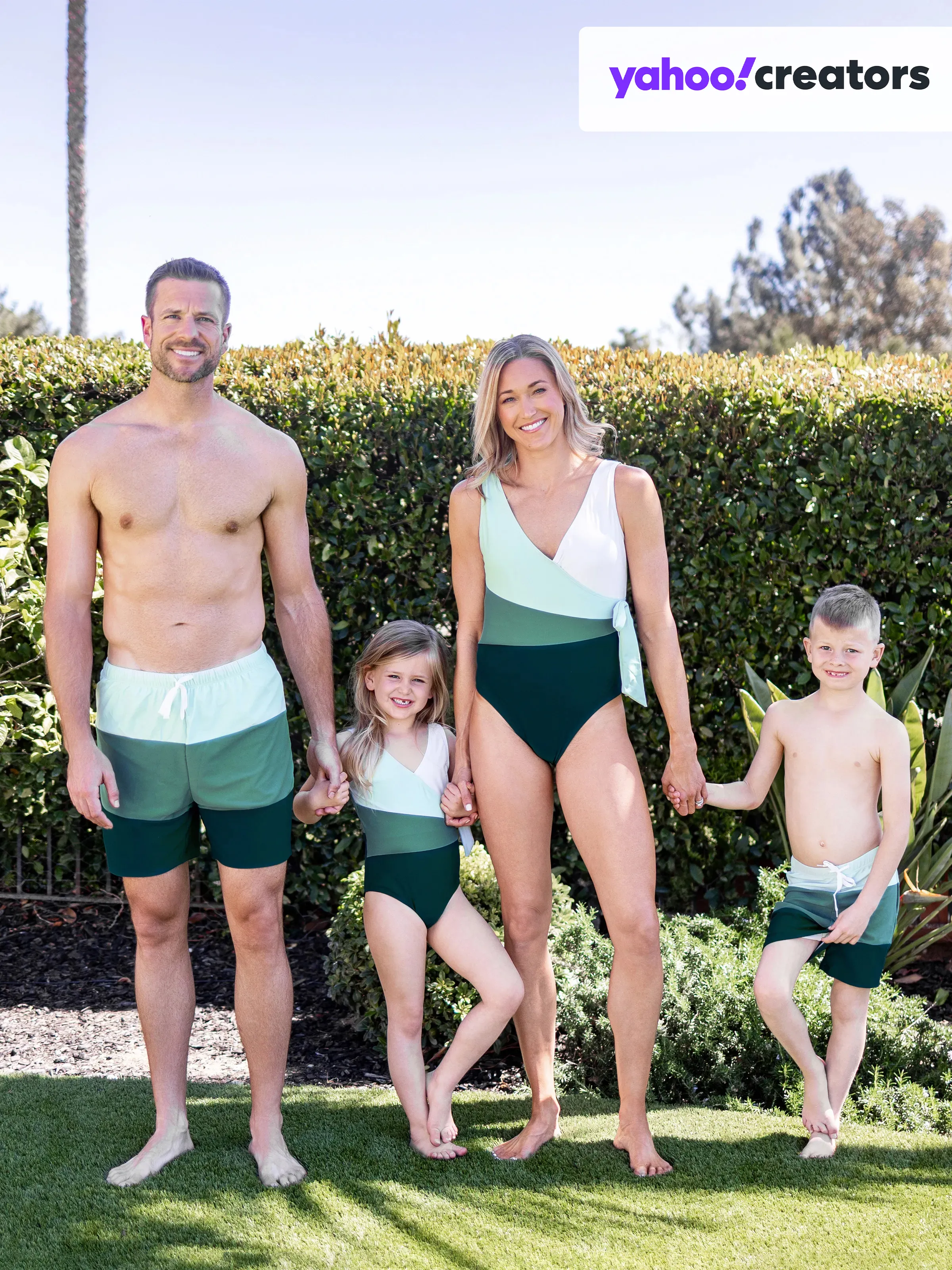 Mommy & me Colorblock Wrap Side V-Neck Swimsuit MultiColour - Image 2