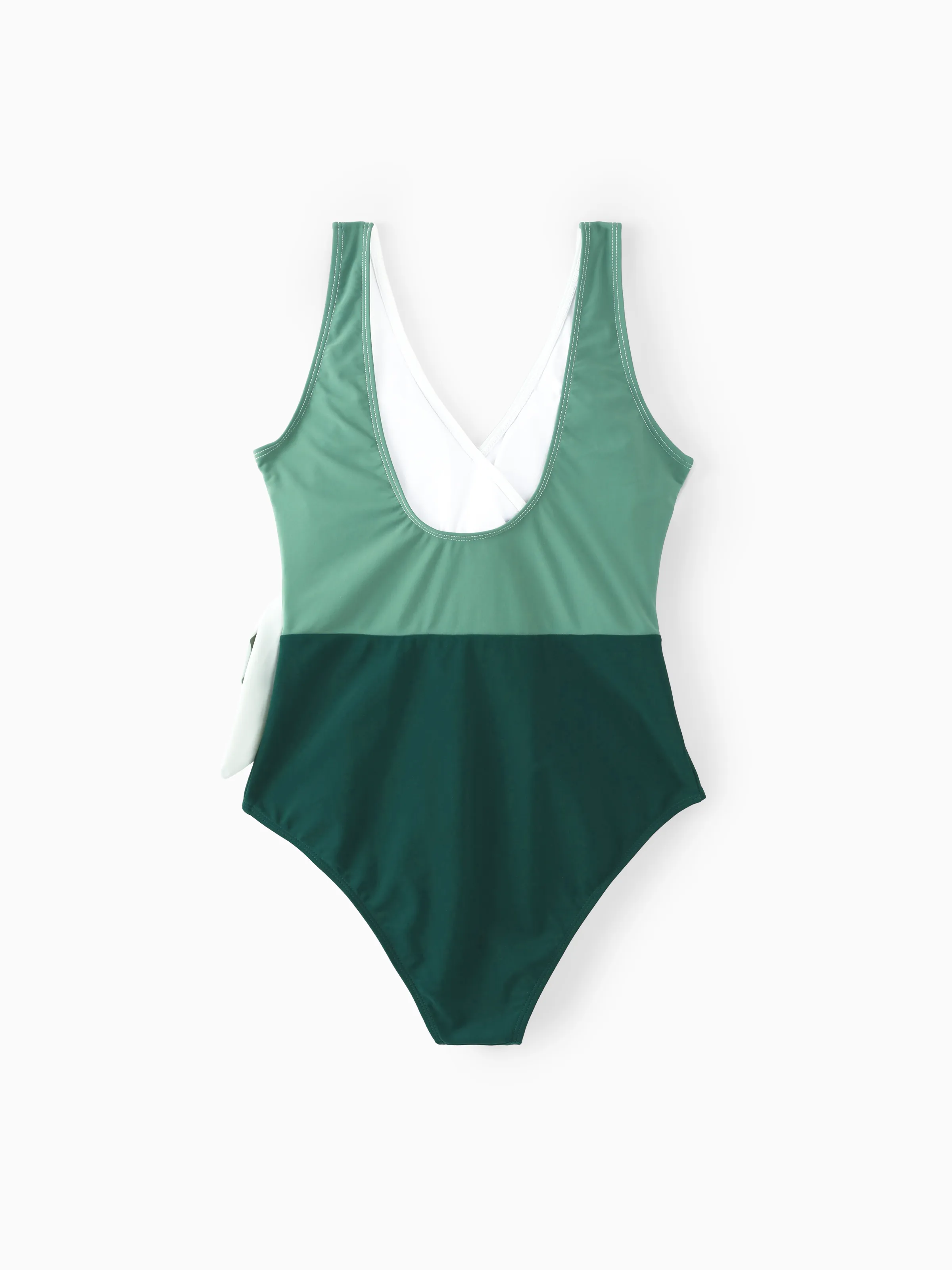 Mommy & me Colorblock Wrap Side V-Neck Swimsuit MultiColour - Image 6