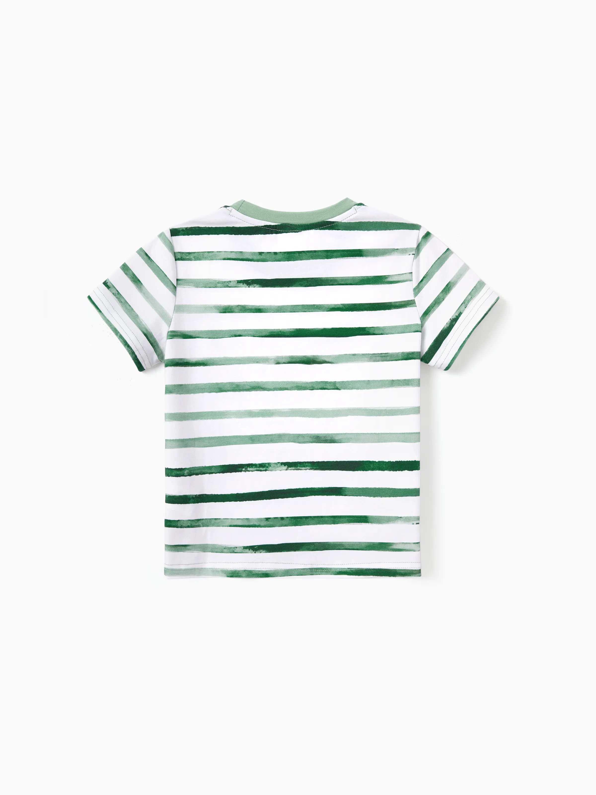 Mommy & me Cotton Outfits Set Green Striped T-Shirt and Dress Set for Dad, Mom, Kids & Baby, Perfect for Summer Family Outings & Photos Green - Image 21