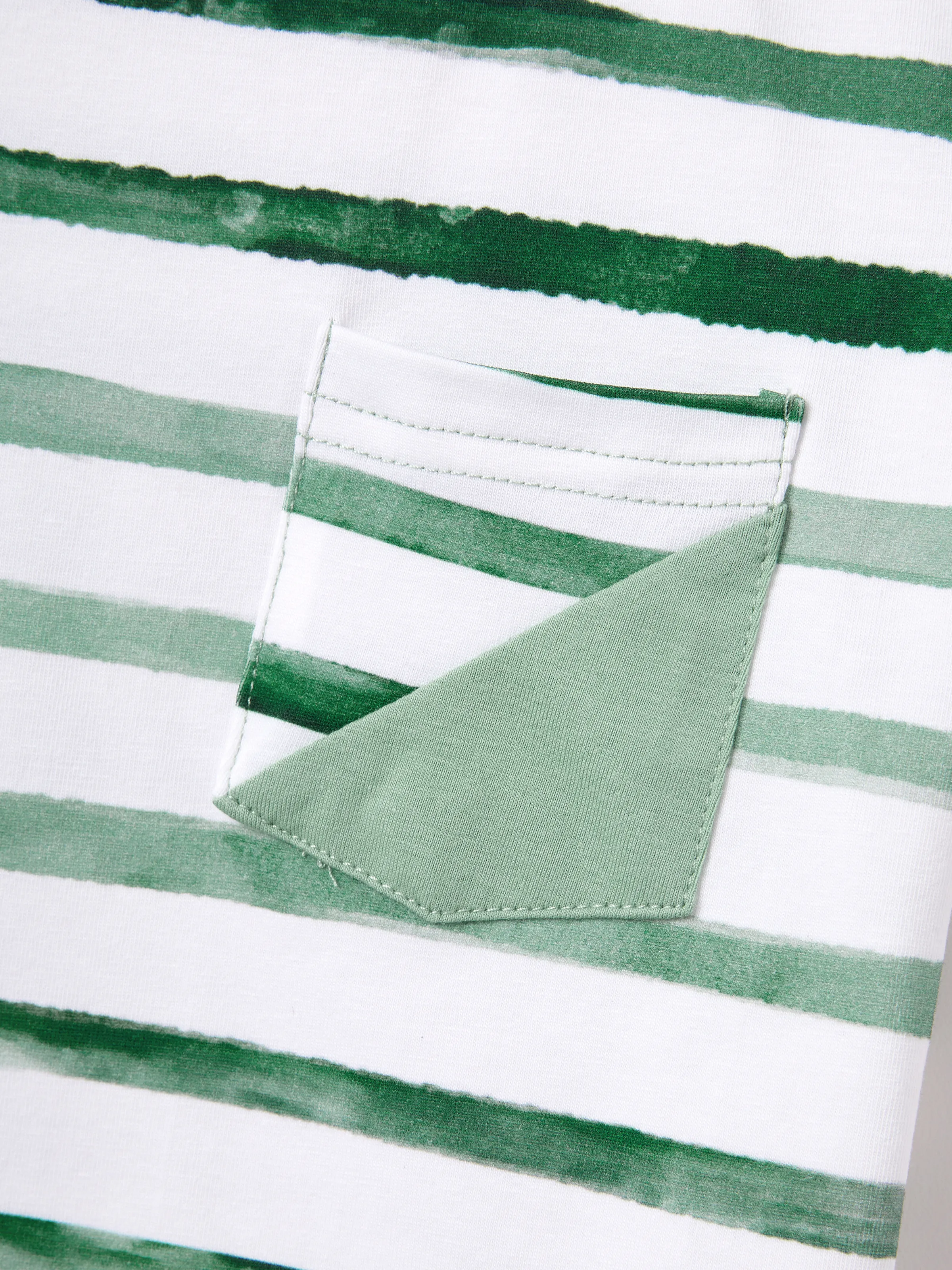 Mommy & me Cotton Outfits Set Green Striped T-Shirt and Dress Set for Dad, Mom, Kids & Baby, Perfect for Summer Family Outings & Photos Green - Image 24