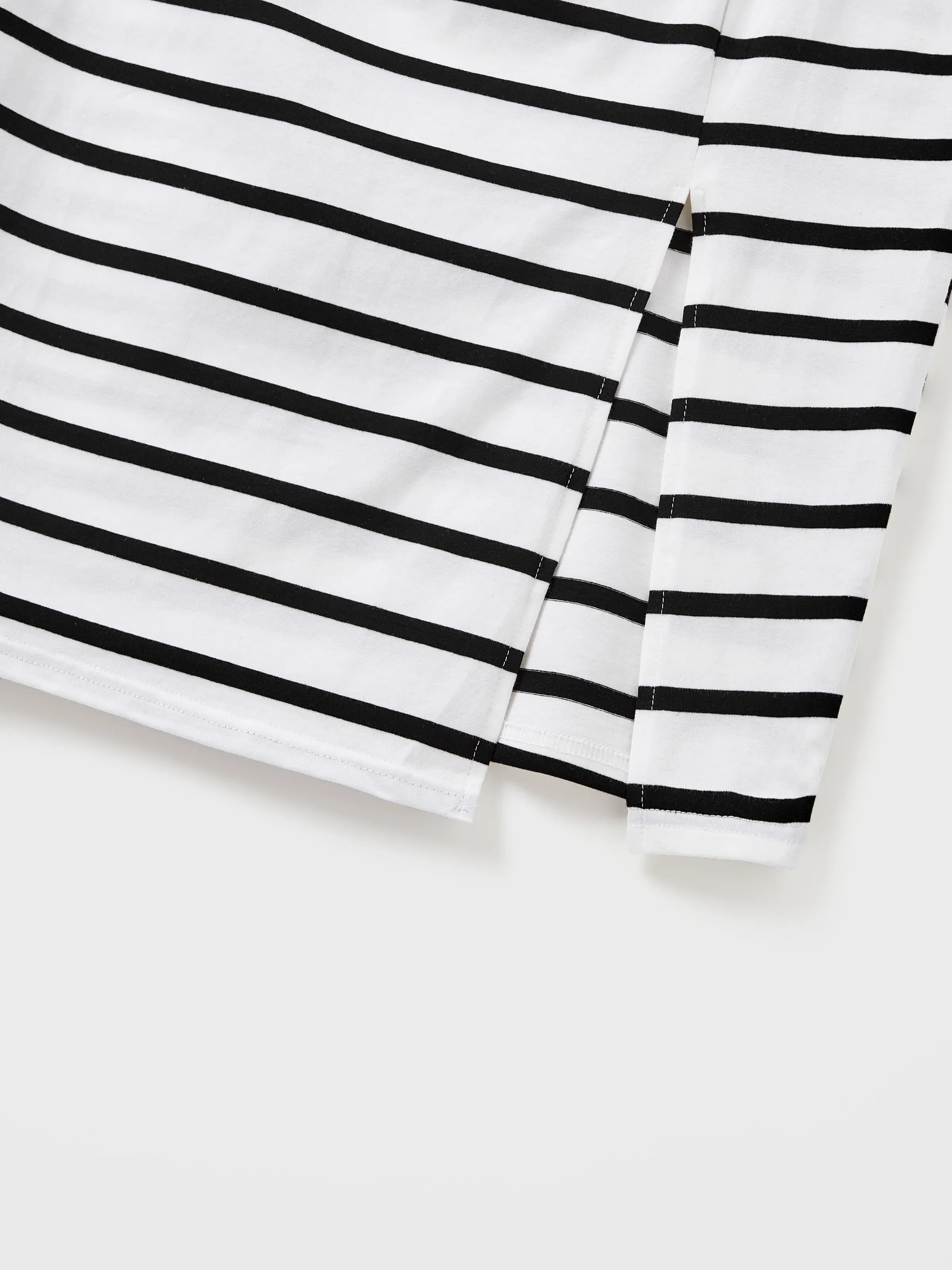 Mommy & me Cotton Set Strap Bodycon Dress Black+White - Image 6
