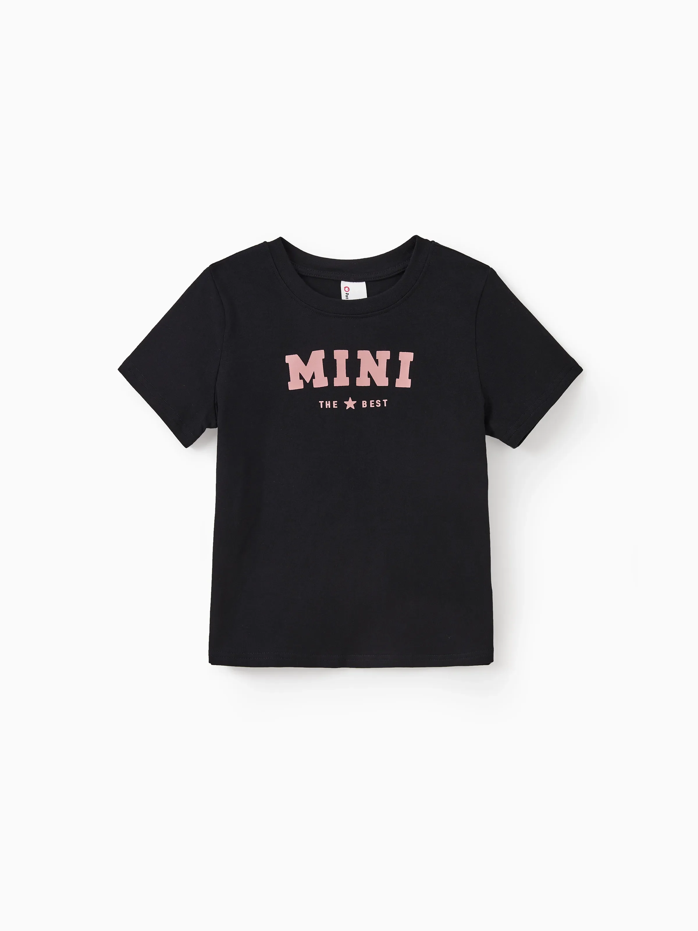 Mommy & me Cotton T-Shirt & Dress Set Daddy / Mini Print Black Tee for Dad and boy, Floral Print splicing Dress for Mom, girl and Baby, Perfect for Summer Family Outings Black - Image 18
