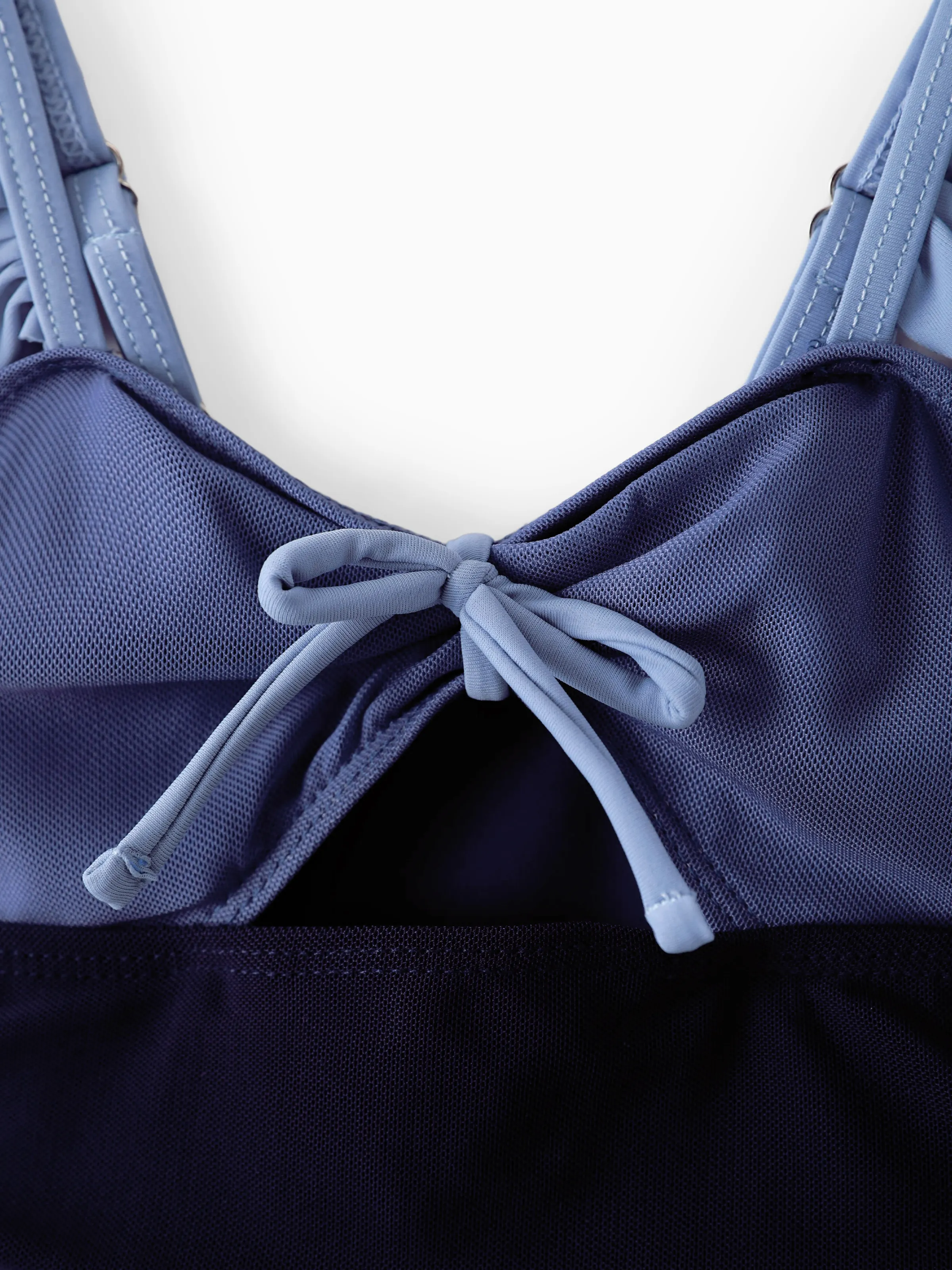 Mommy & me Ruched Bow Tie Cut Out Mesh Ruffle Strap One-Piece Swimsuit (Quick-Dry) MultiColour - Image 10